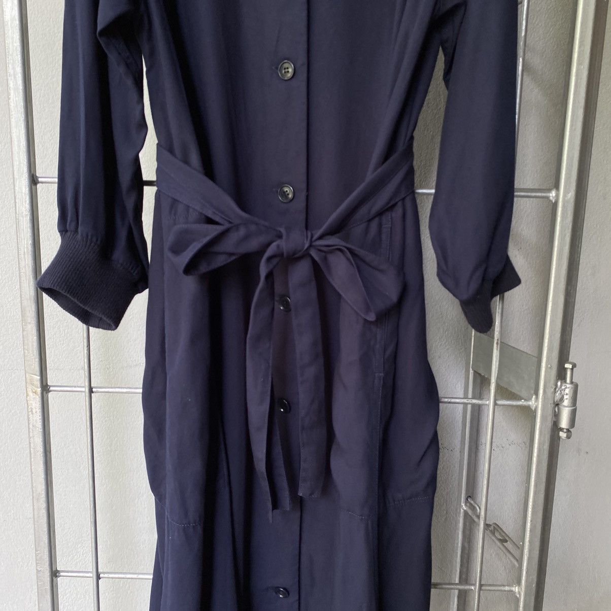 Zucca Zucca Dark Navy Belted Maxi Dress with Pockets Size M / US 6-8 / IT 42-44 - 10 Thumbnail