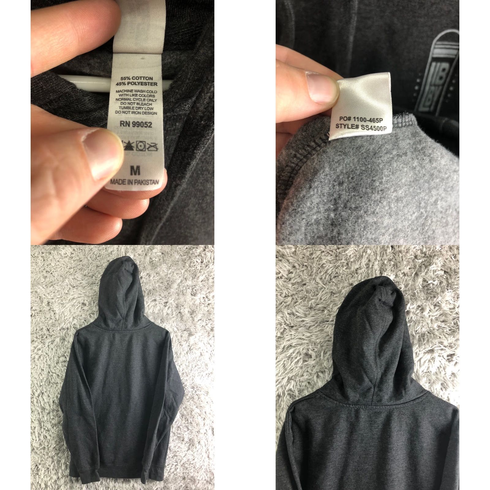 Vintage Independent Trading Company Hoodie Gray Medium Mens Long Sleeve Pullover Size US M / EU 48-50 / 2 - 8 Thumbnail