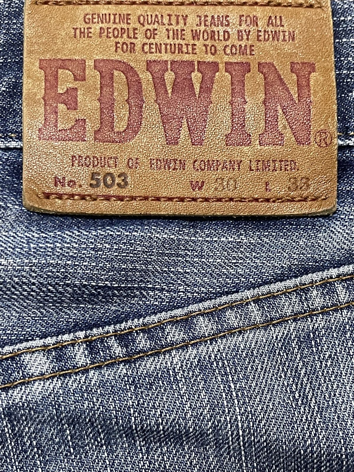 Edwin Vintage Edwin 503 Faded Wash Distressed Style Loose Jeans Size US 31 - 9 Thumbnail