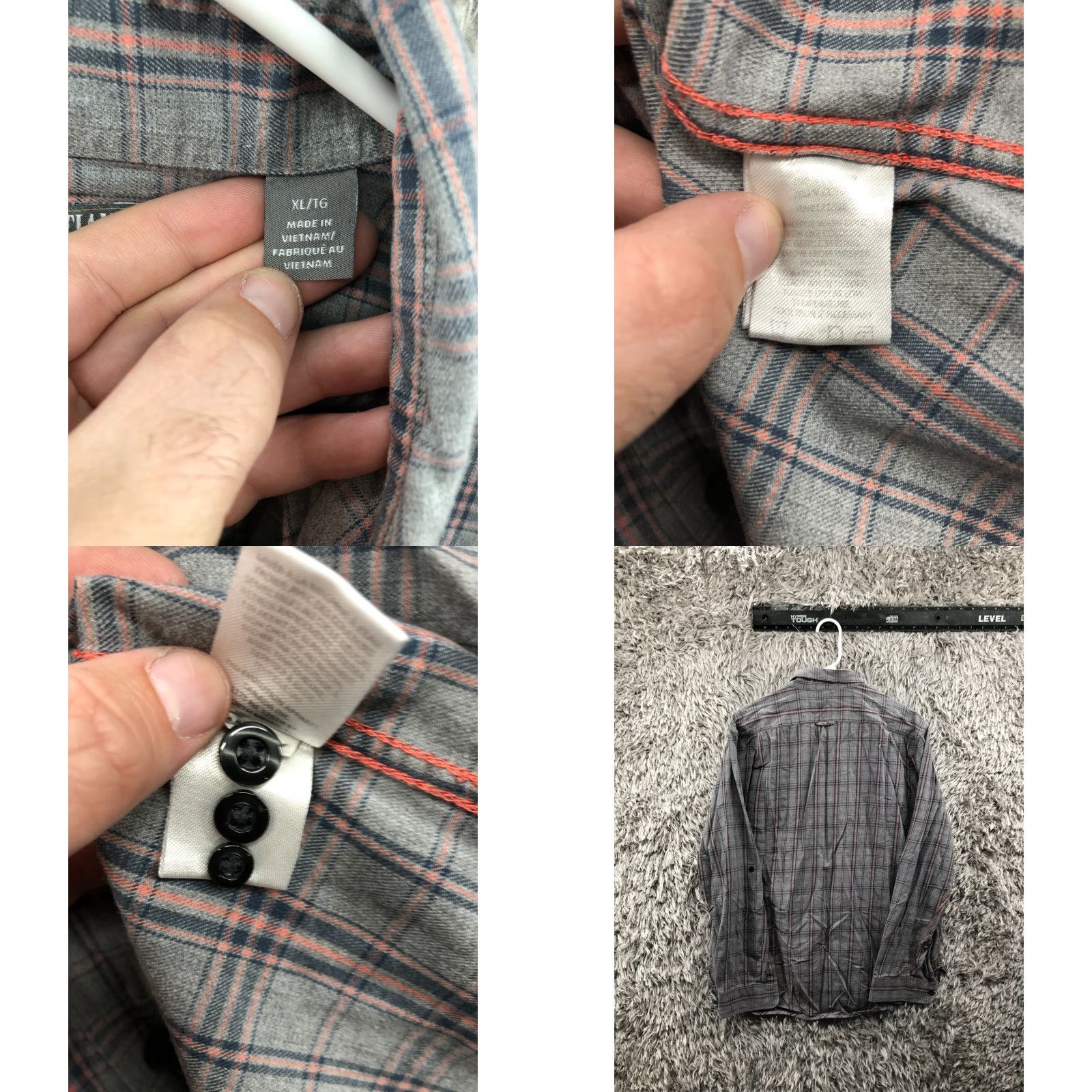 Vintage MICHAEL BASTIAN Shirt Mens XL Long Sleeve Button-Down Collar Gray Plaid Size US XL / EU 56 / 4 - 8 Thumbnail