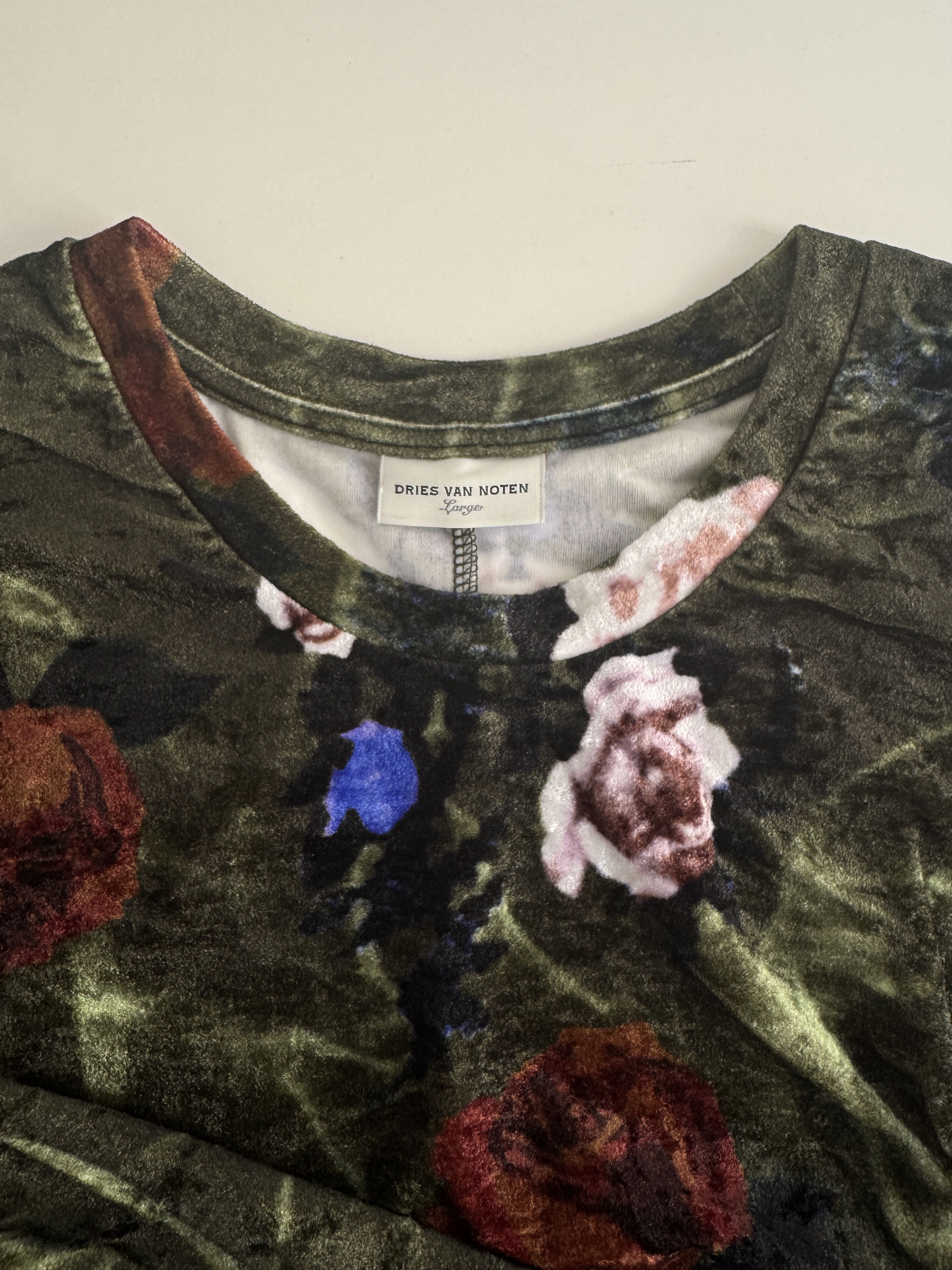 Dries Van Noten Dries Van Noten Long-Sleeve Velvet Top Size L / US 10 / IT 46 - 3 Thumbnail