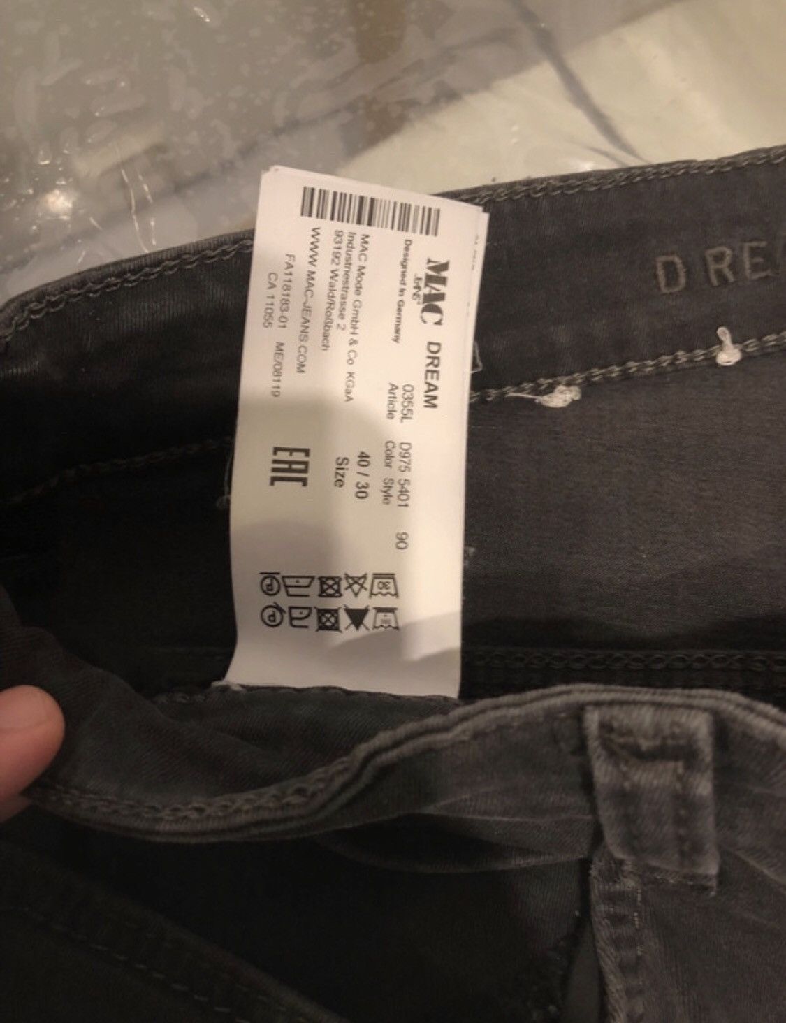 Other Dream Jeans by MAC 0355L (Black denim, women’s) Size 24" / US 00 / IT 34 - 4 Thumbnail