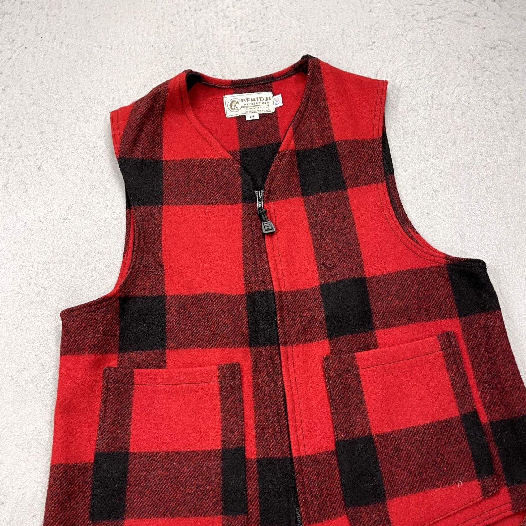 Vintage VINTAGE Bemidji Woolen Mills Vest Mens M Red Buffalo Plaid Full Zip USA Vest Mens M Red Buffalo Plaid Full Zip USA Size US M / EU 48-50 / 2 - 3 Thumbnail