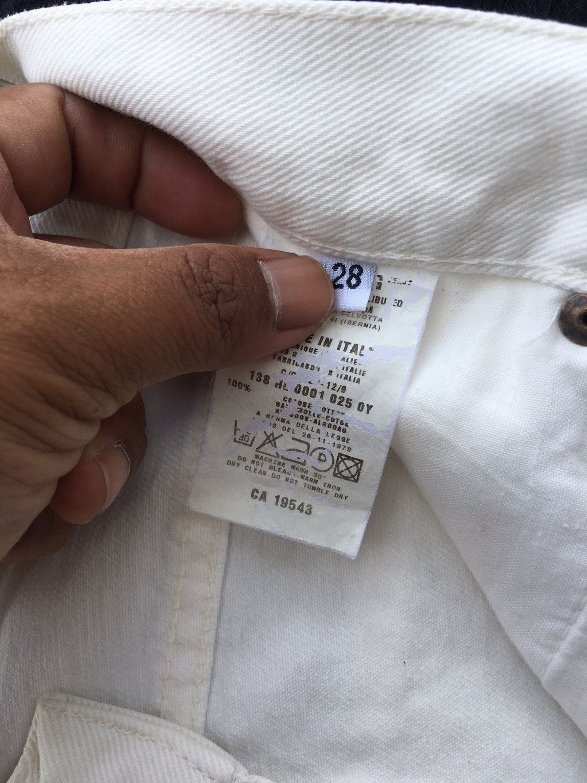 Helmut Lang Rare Vintage Helmut Lang White Denim/ Jeans Classic Cut Size US 28 / EU 44 - 11 Thumbnail
