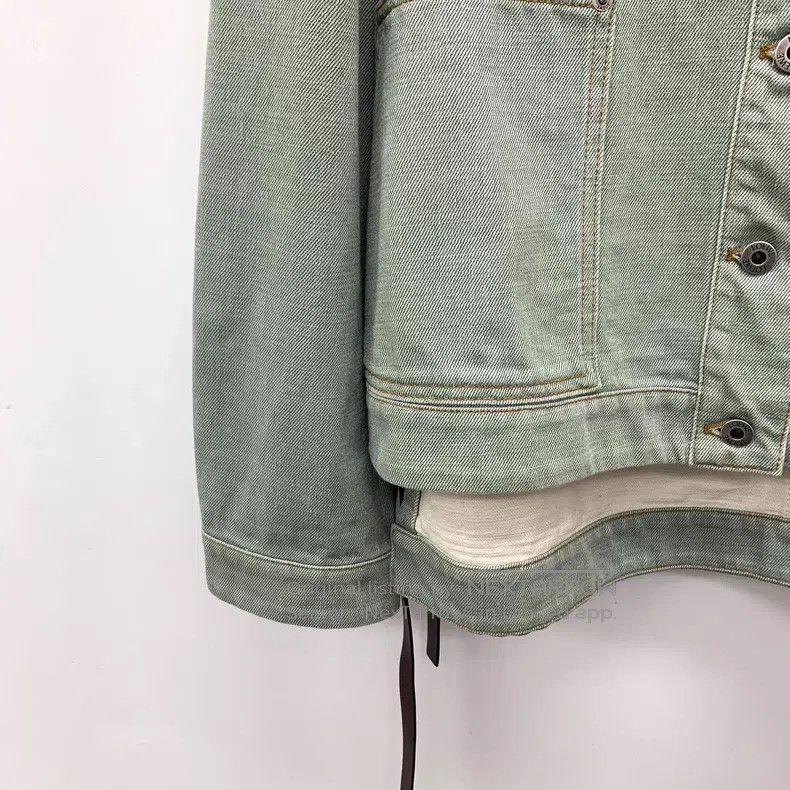 Loewe Loewe Green vintage irregular hem cotton collar single-bre Size XXS / US 00 / IT 34 - 4 Thumbnail