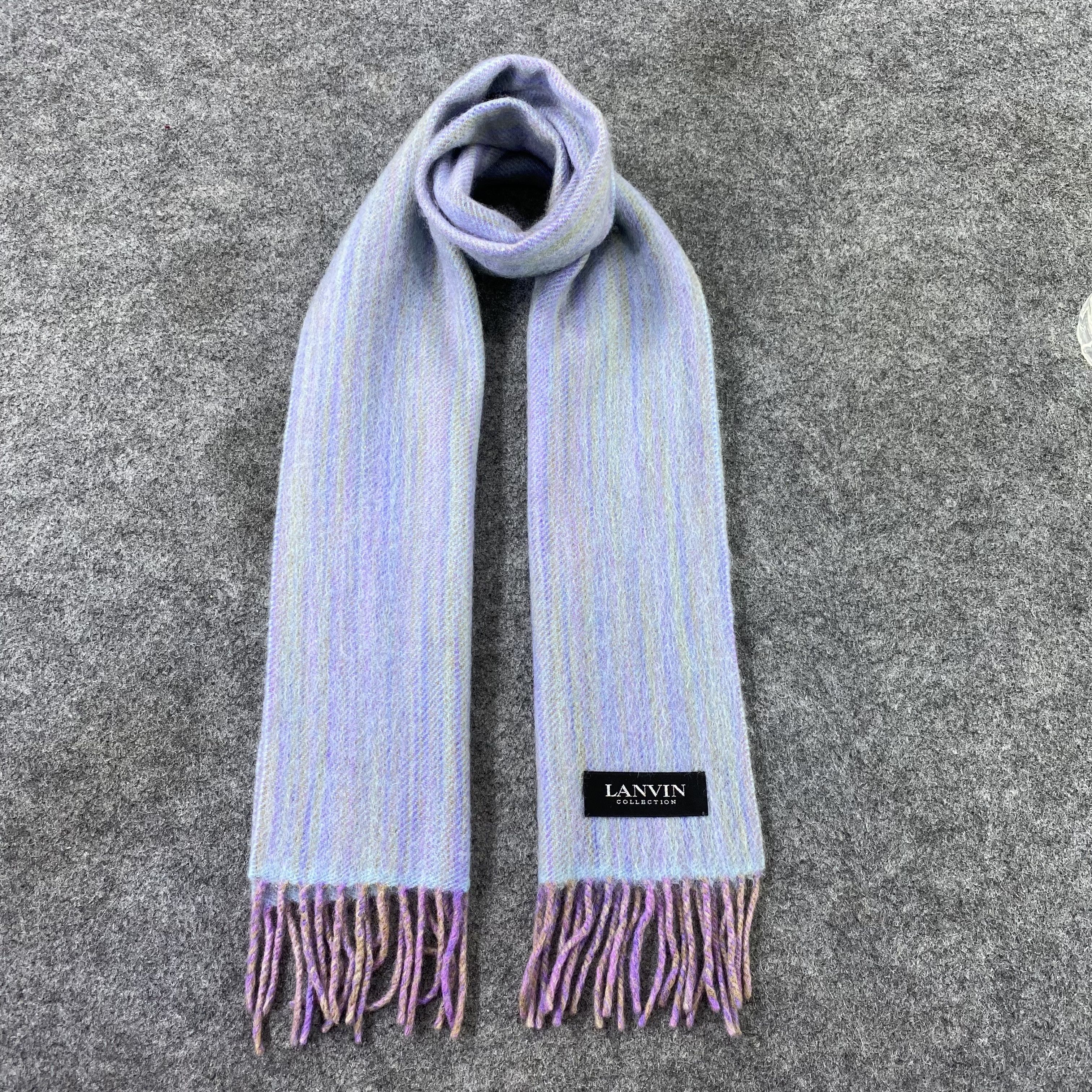 Lanvin Cashmere Muffler Scarf Neckwear -T1558