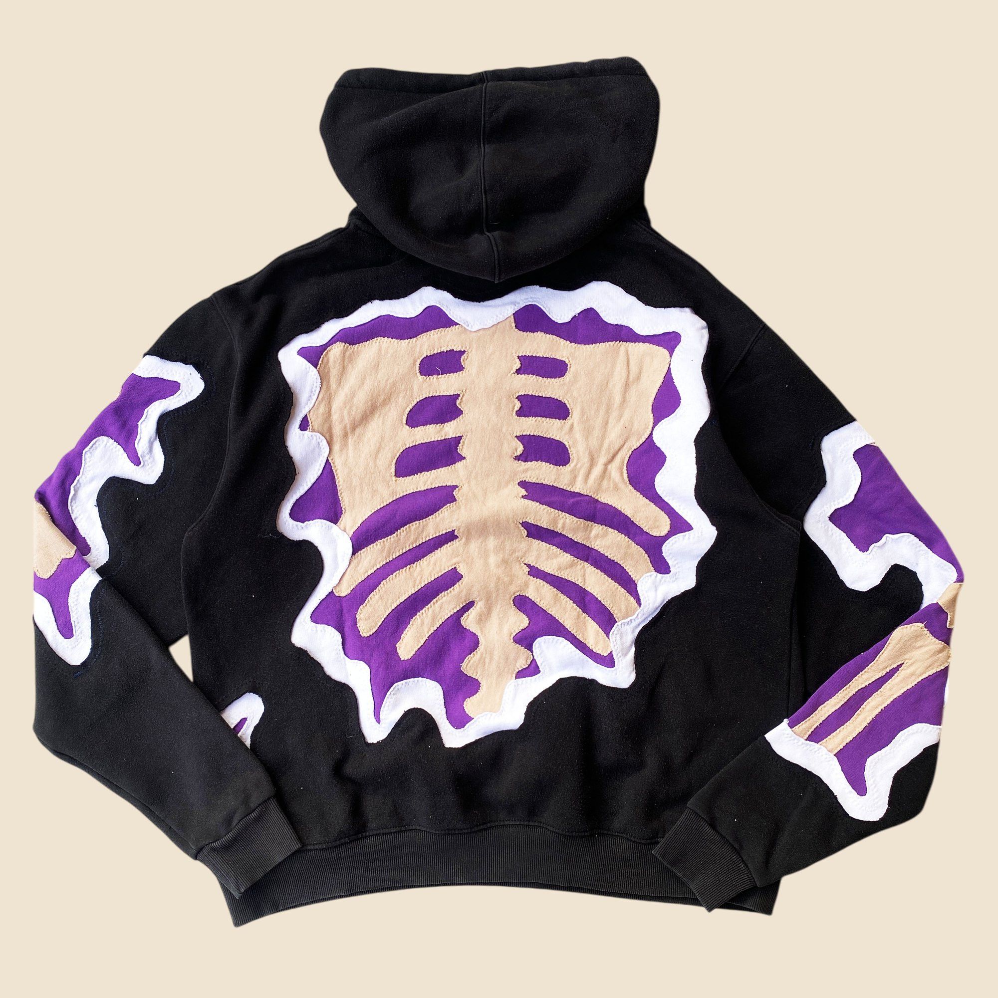 Handmade × Japanese Brand 1 OF 1 REWORKED SKELETON FLOW PATTERN HOODIE SIZE M Size US M / EU 48-50 / 2 - 5 Thumbnail