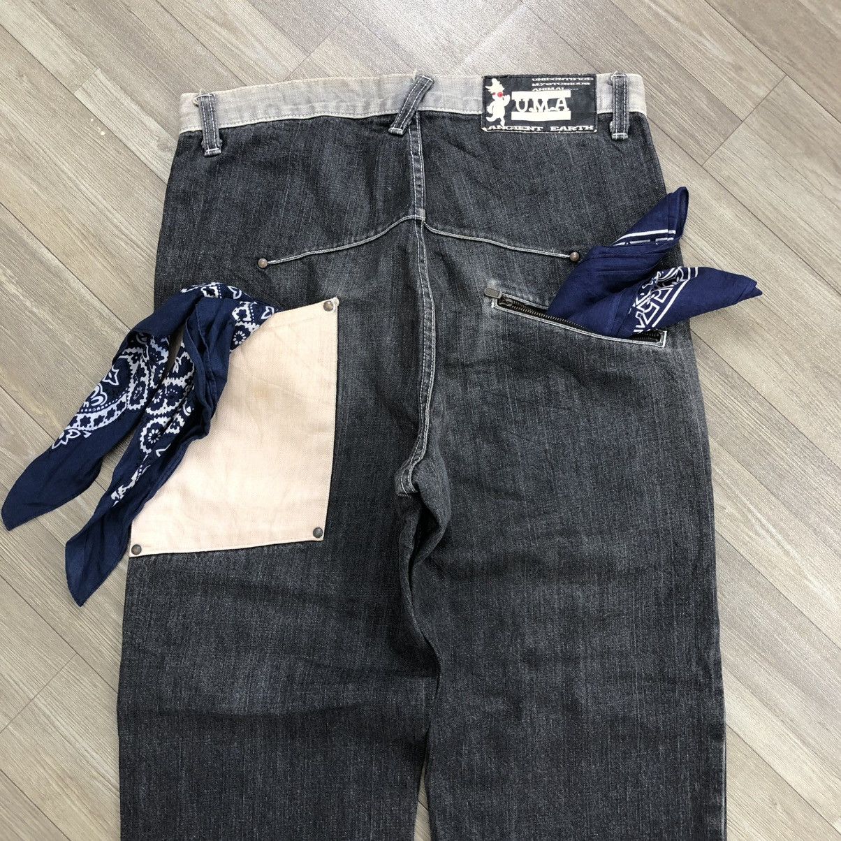 JNCO × Japanese Brand Crazy Y2K Unidentified Mysterious Animal Baggy Jeans Pants Size US 32 / EU 48 - 13 Thumbnail
