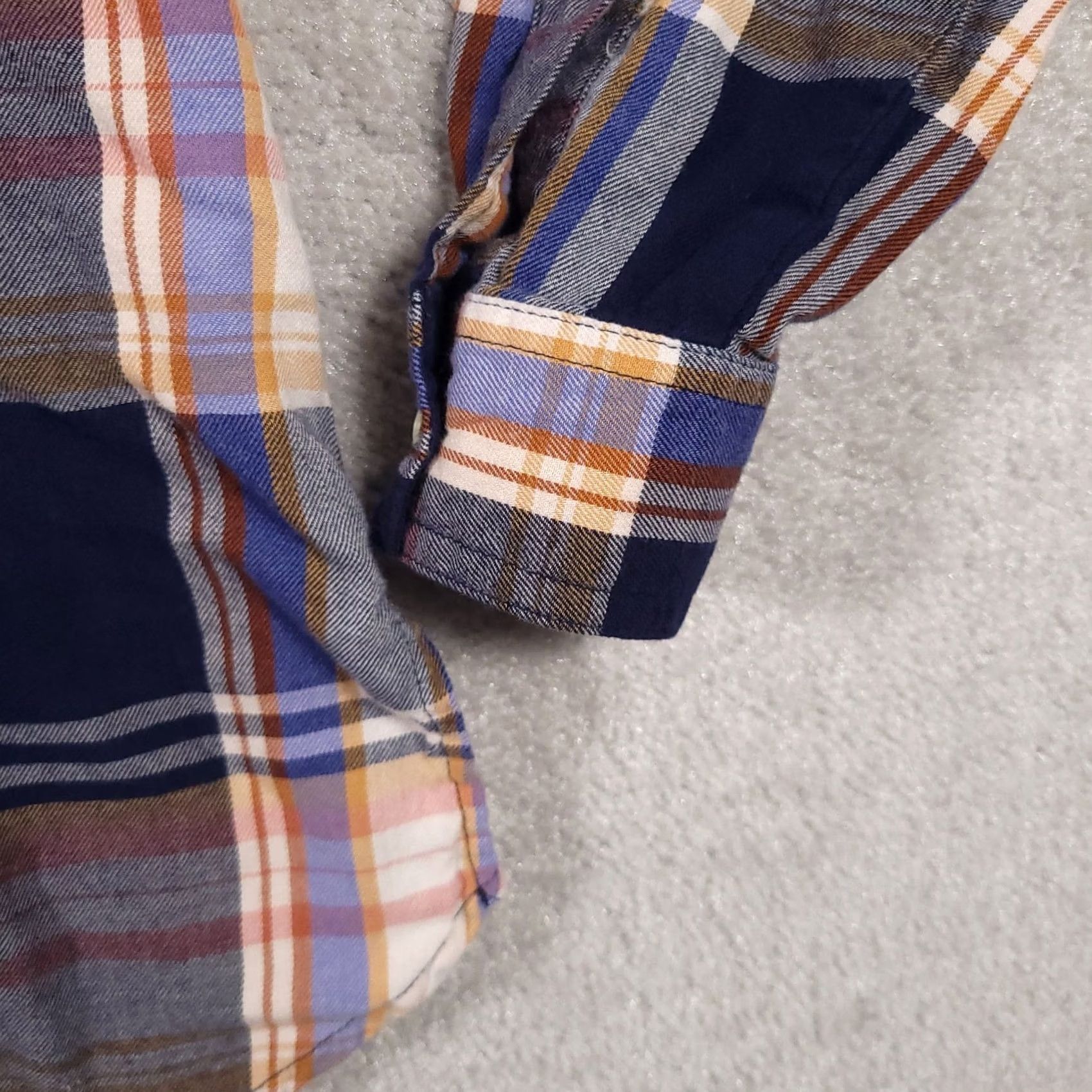 Old Navy Old Navy The Boyfriend Shirt Women's M Colorful Plaid Cotton Button Up Size M / US 6-8 / IT 42-44 - 5 Thumbnail