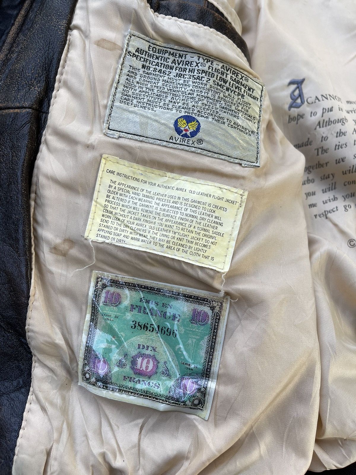 Avirex 🔥VINTAGE 80s AVIREX U.S.NAVY GENUINE LEATHER FLIGHT JACKET Size US S / EU 44-46 / 1 - 18 Thumbnail