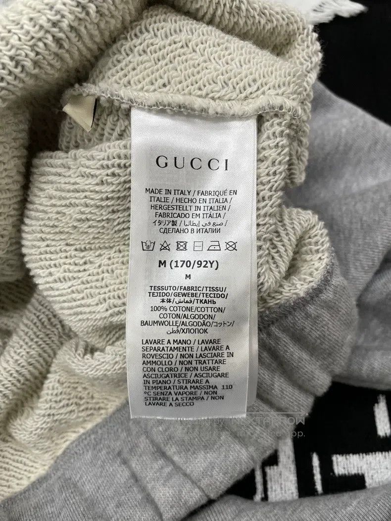 Gucci Grey letter large logo sweatshirt