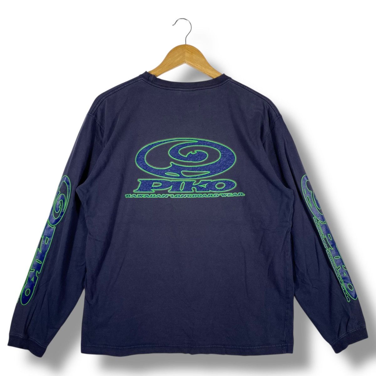 Vintage Vintage 90's PIKO Hawaiian Longboard Wear Long Sleeve Surf Size US L / EU 52-54 / 3 - 1 Thumbnail