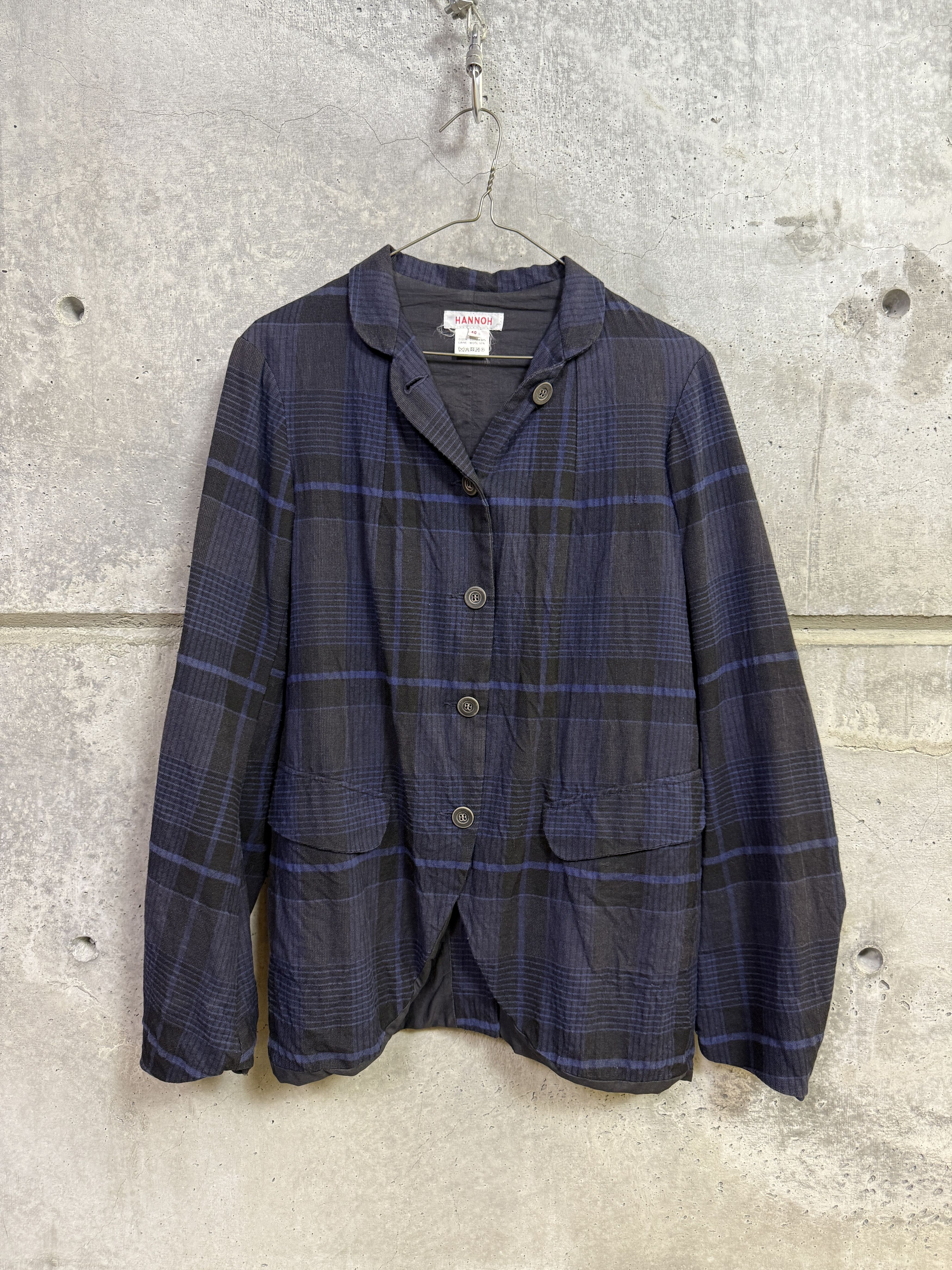Other Hannoh Wessel Blue Plaid Blazer Jacket Size US L / EU 52-54 / 3 - 1 Thumbnail