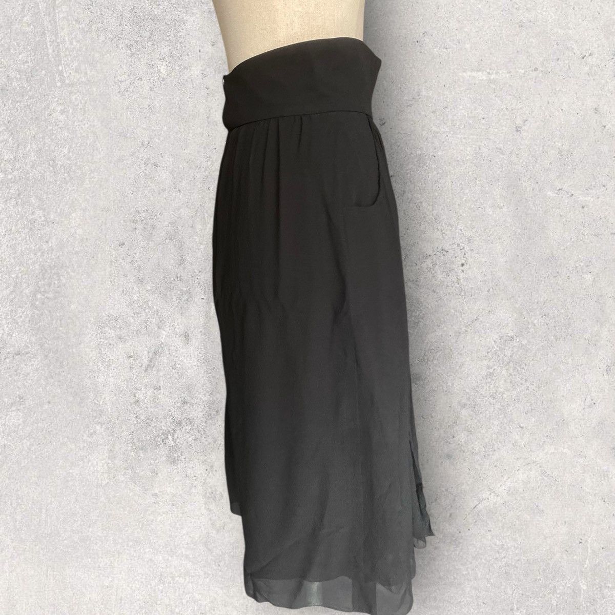 Vintage Chanel Silk Pleat Skirt