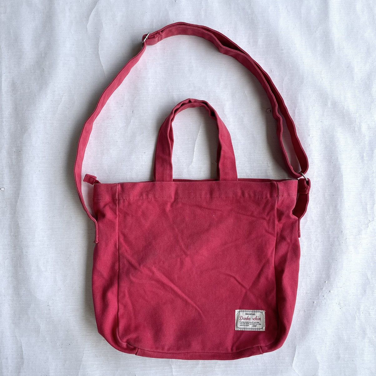 Japanese Brand Danke Schön 2 Way Canvas Tote Sling Bag Size ONE SIZE - 6 Thumbnail