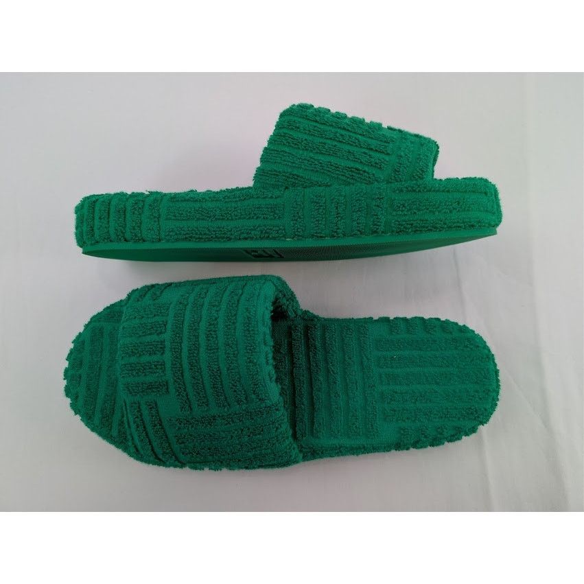 Bottega Veneta o1rshd1 Resort Geometric Sponge Slide Sandal in Grass Size US 9 / EU 42 - 1 Thumbnail