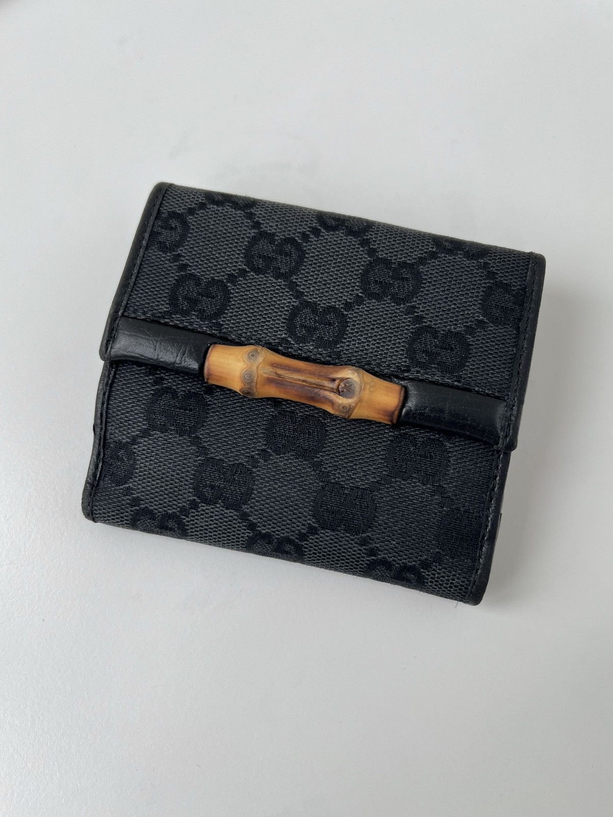 Gucci Gucci GG Monogram Bamboo Canvas/Leather Wallet Size ONE SIZE - 1 Thumbnail