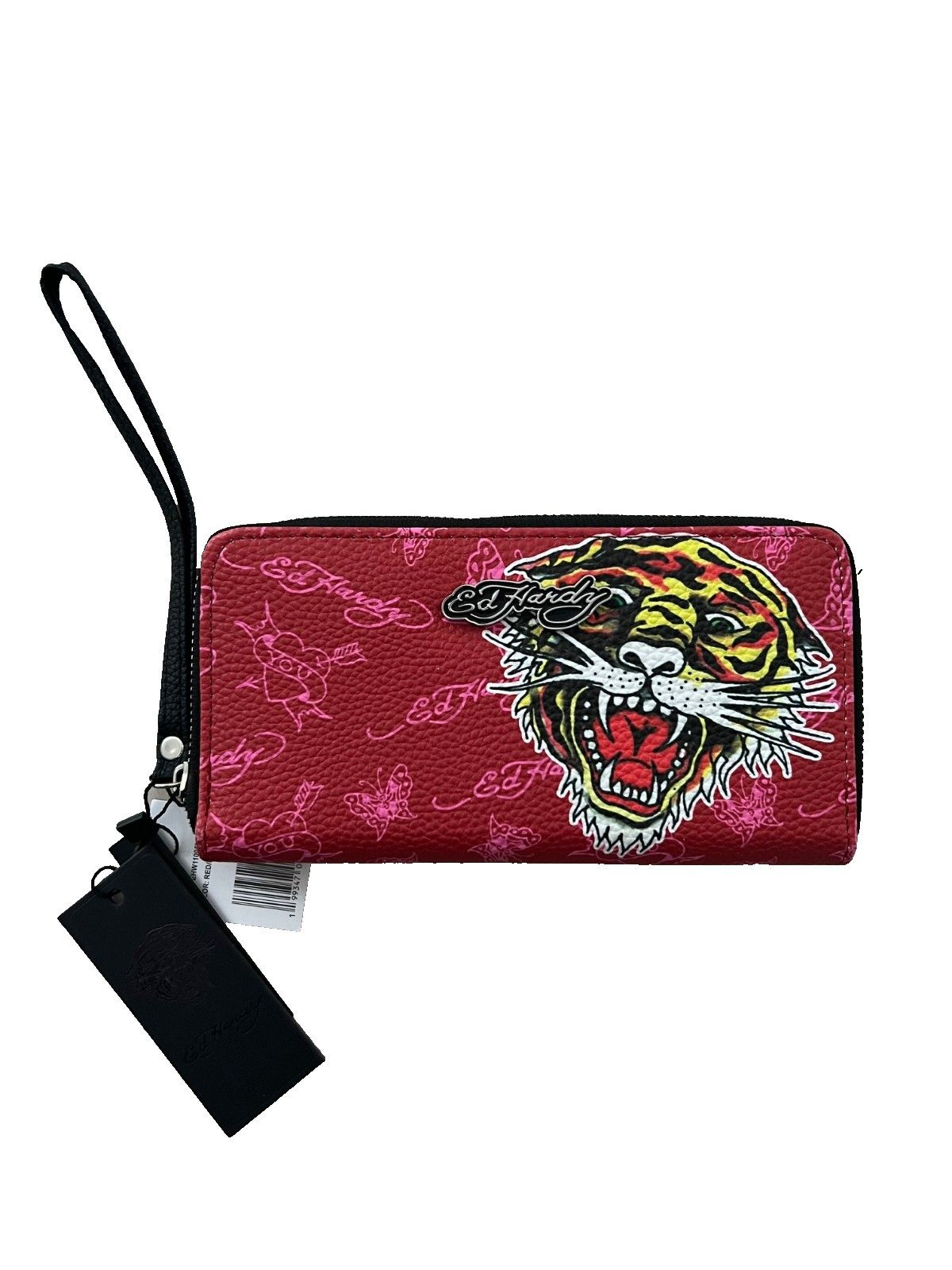 Ed Hardy Ed Hardy Zip Around Wallet Pink Red Tiger Size ONE SIZE - 1 Thumbnail