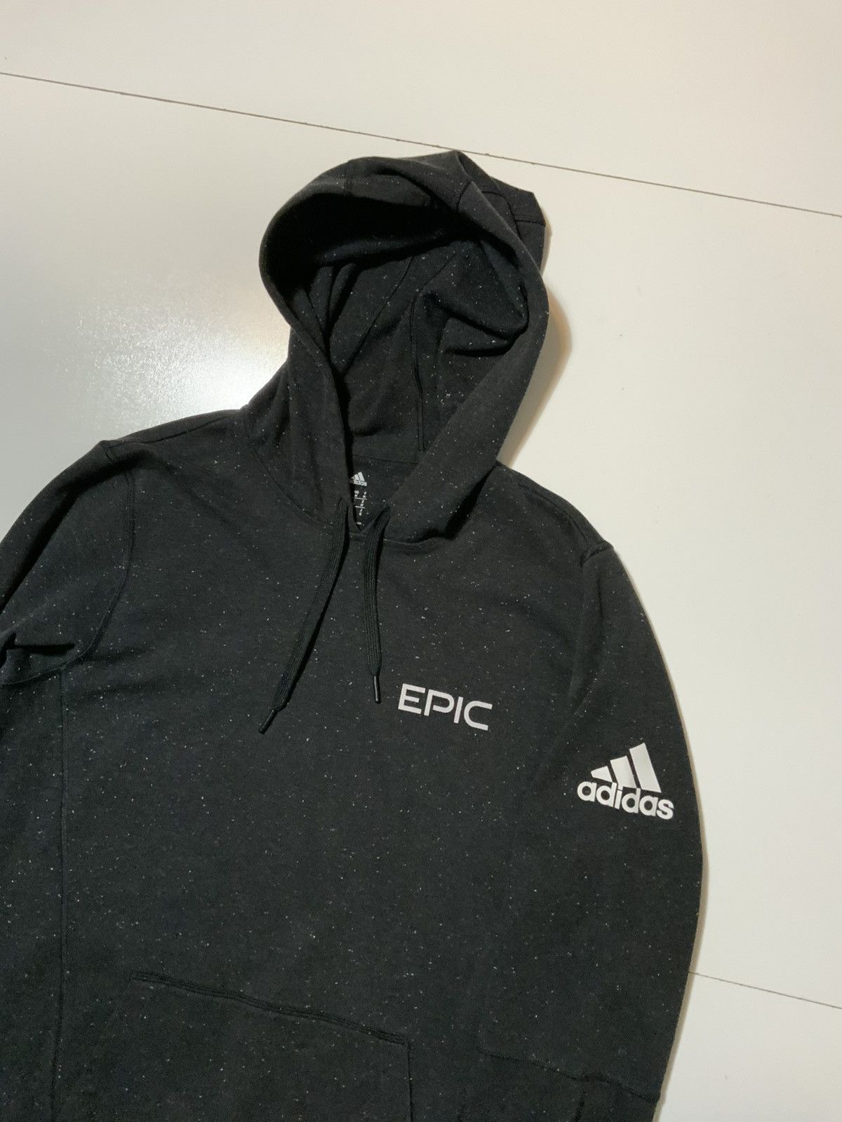 Adidas Adidas Essentials Epic Speckled Charcoal Pullover Hoodie Size US M / EU 48-50 / 2 - 3 Thumbnail