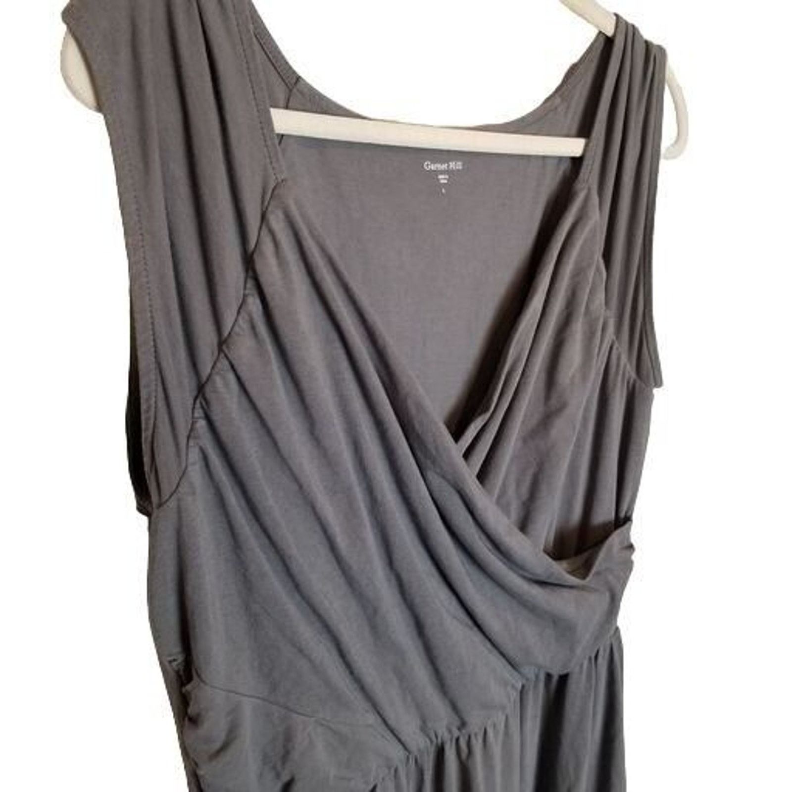 Arnette Garnet Hill Women Soft Knit Surplice Mini Dress L Minimalist Size L / US 10 / IT 46 - 4 Thumbnail
