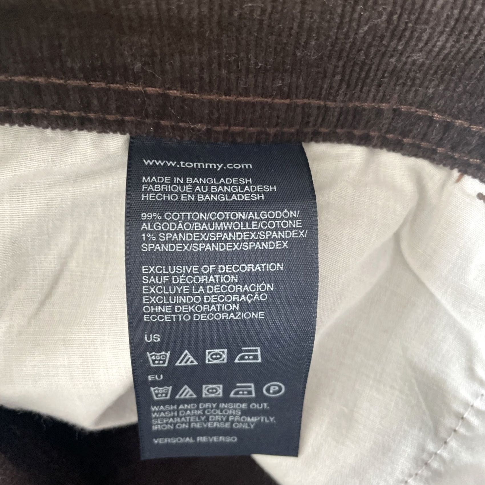Tommy Hilfiger Tommy Hilfiger Corduroy Bootcut Pants Womens 6R Brown Mid Rise Trousers Size 28" / US 6 / IT 42 - 8 Thumbnail