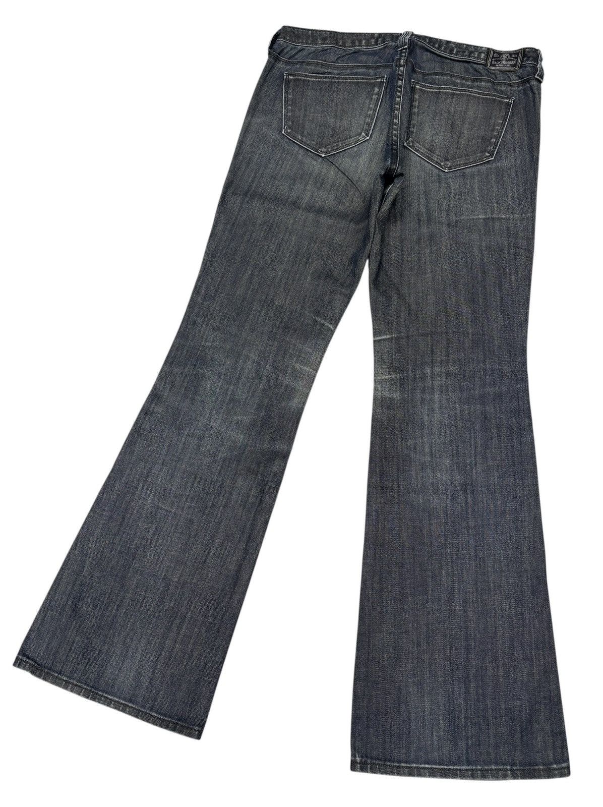 Hysteric Glamour × Undercover FLARE WAXED BACK NUMBER LOW RISE BOOTCUT JEANS FLARE JEAN Size US 32 / EU 48 - 6 Thumbnail