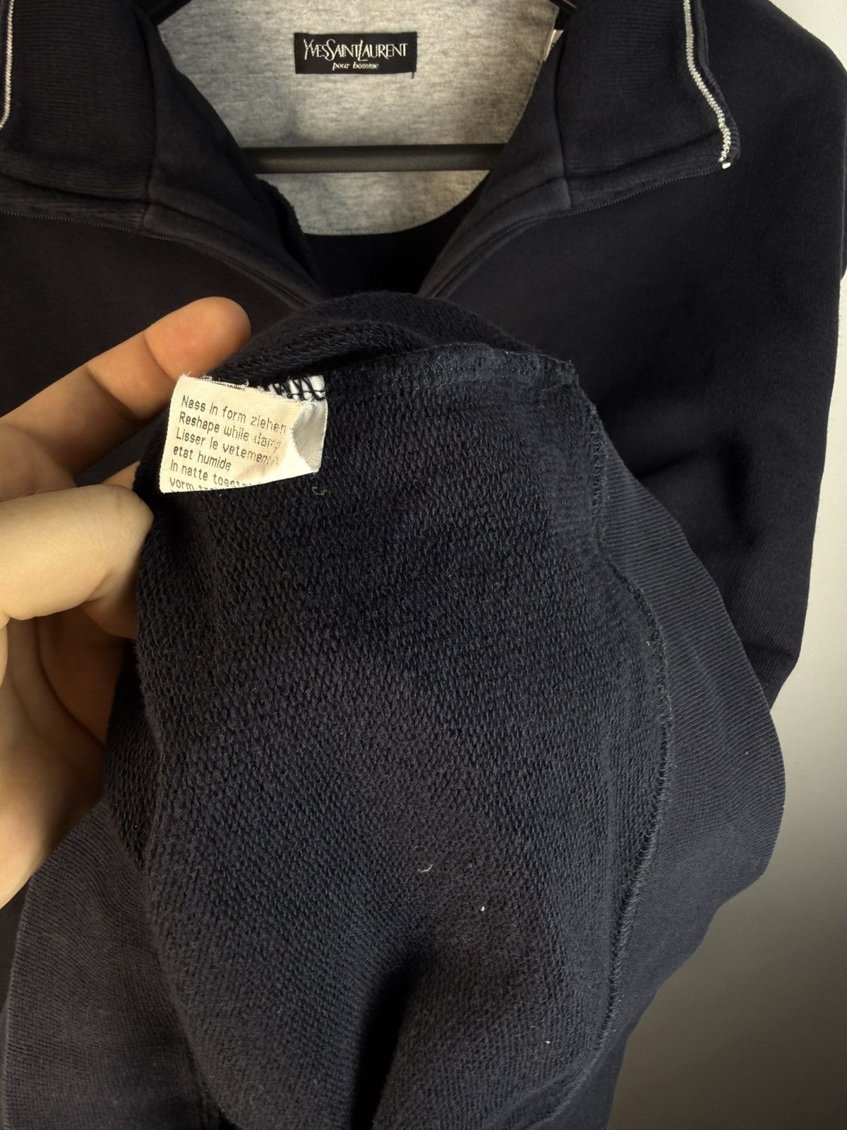 Yves Saint Laurent 90s YSL Sweatshirt 1/4 Quarter Zip Sweater Old Money Vintage Size US XL / EU 56 / 4 - 14 Thumbnail
