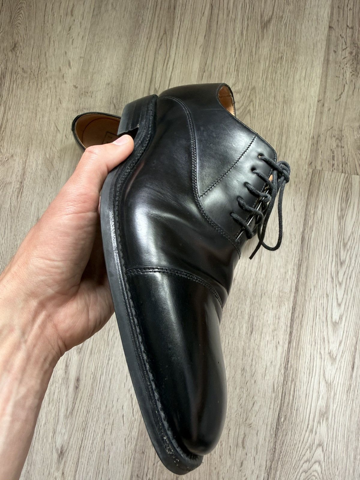 Loake Loake 260B Black Cap Toe Oxford Shoes Goodyear Welted Size US 9 / EU 42 - 3 Thumbnail