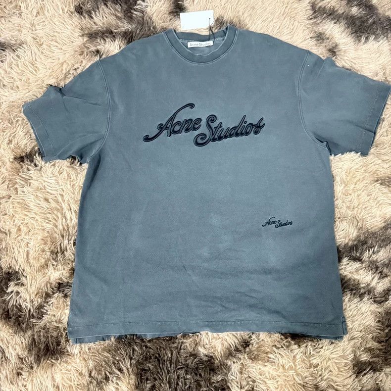 Acne Studios Acne Studios Embroidered Logo Vintage Tee - dmc Size US XL / EU 56 / 4 - 1 Thumbnail
