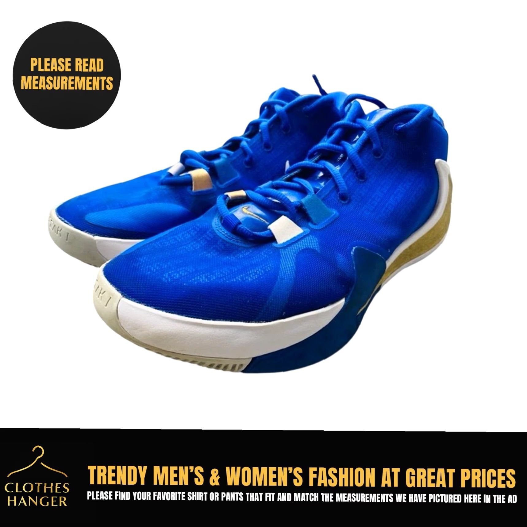 Nike Nike Zoom Freak 1 Greece Blue White Gold BQ5422-400 Size 10 Nike Zoom Freak 1 Greece Blue White Gold BQ5422-400 Size 10 Size US 9 / EU 42 - 2 Thumbnail