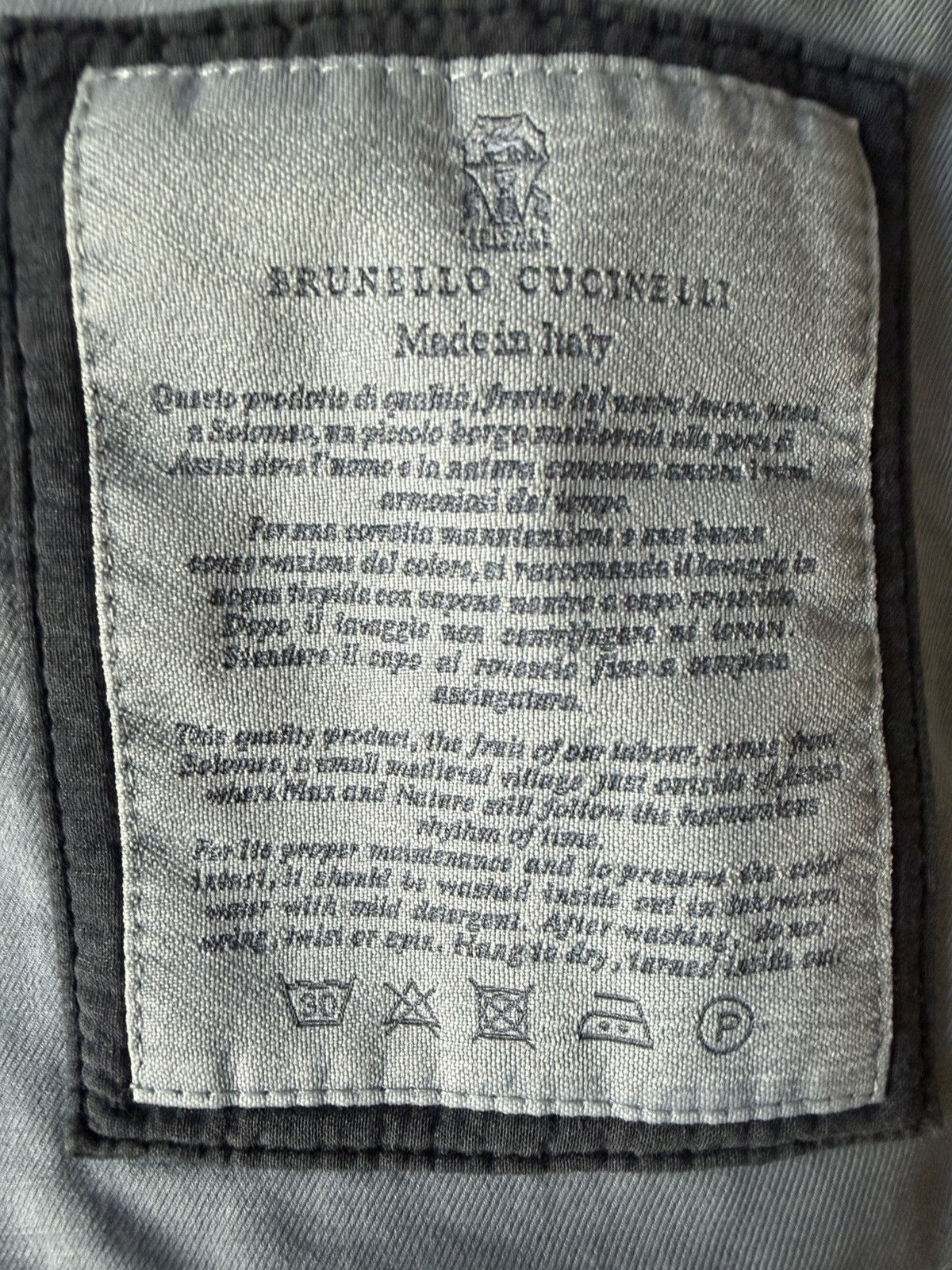 Brunello Cucinelli Brunello Cucinelli Cotton Bomber Jacket Steel Blue IT 52 Size US L / EU 52-54 / 3 - 4 Thumbnail
