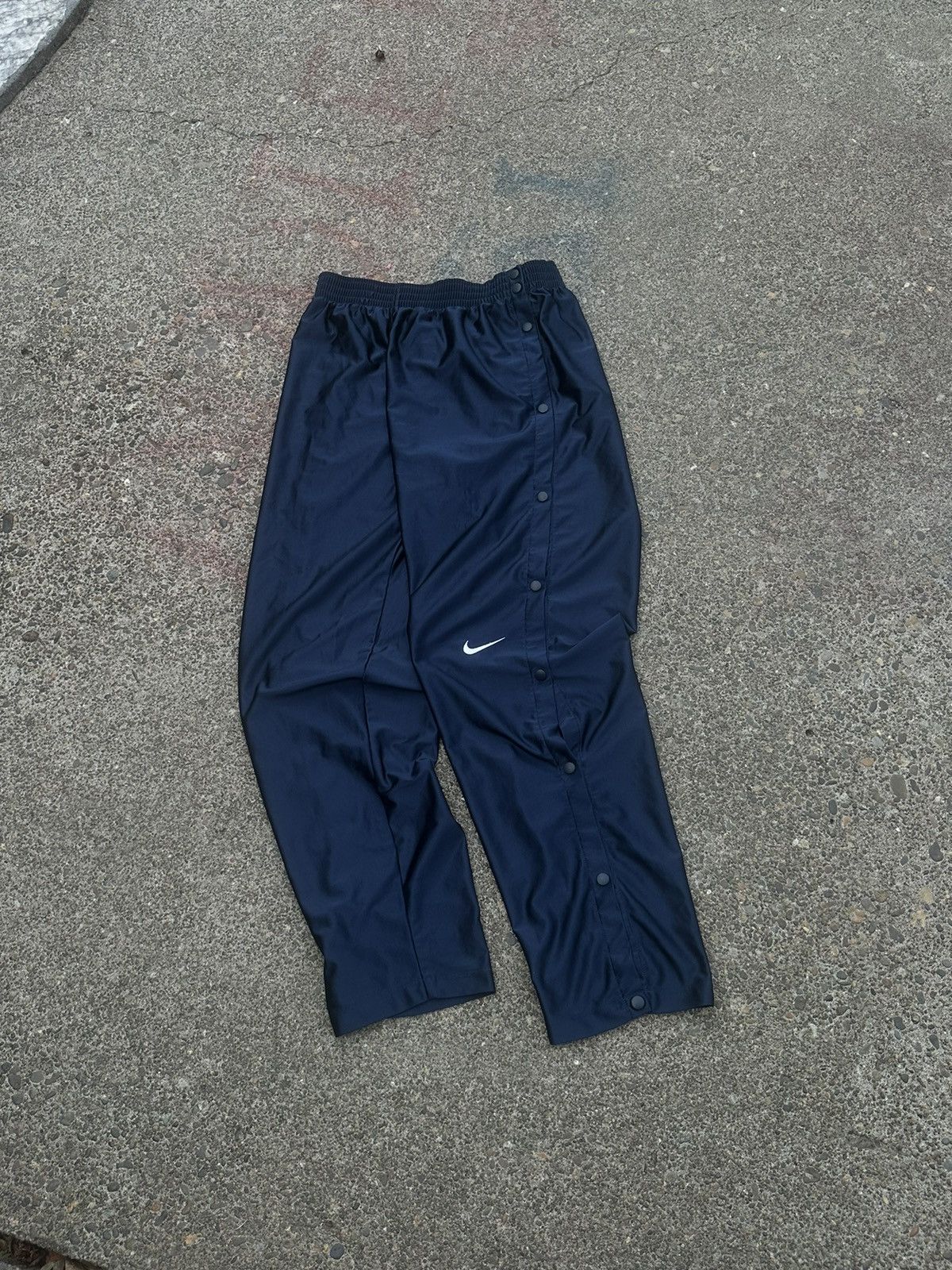 Nike × Vintage Nike Vintage Navy Track Pant Size US 33 - 1 Thumbnail