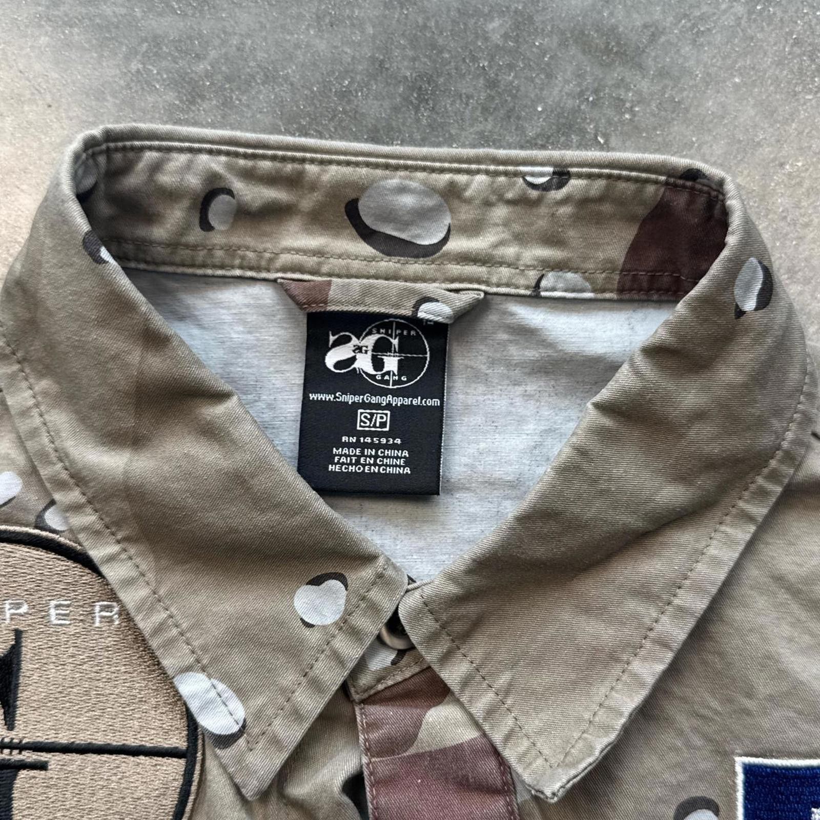 Kodak Desert Camo Button-Up Shirt With Sniper Gang Logo Size US S / EU 44-46 / 1 - 6 Thumbnail