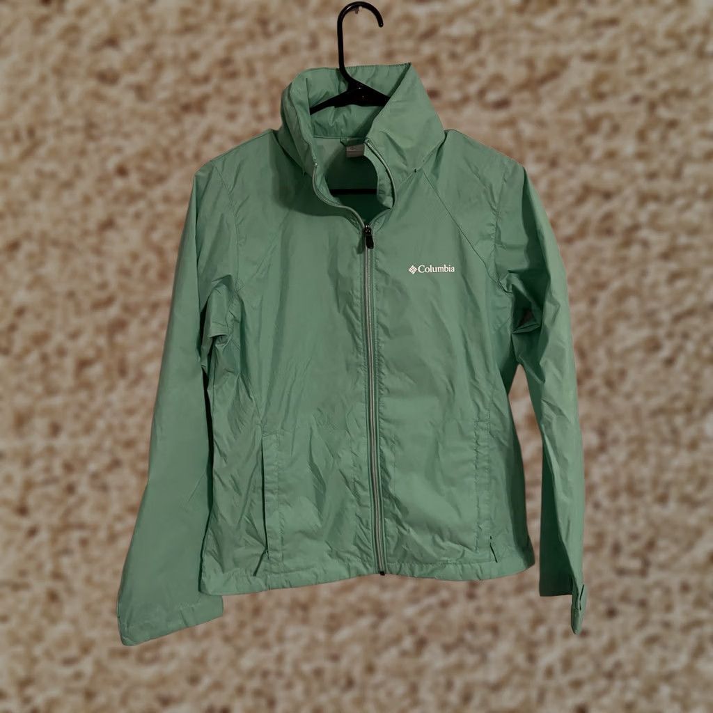 Rains Columbia Switchback III Windbreaker Jacket Light Jade Green Women's Small Size S / US 4 / IT 40 - 1 Thumbnail