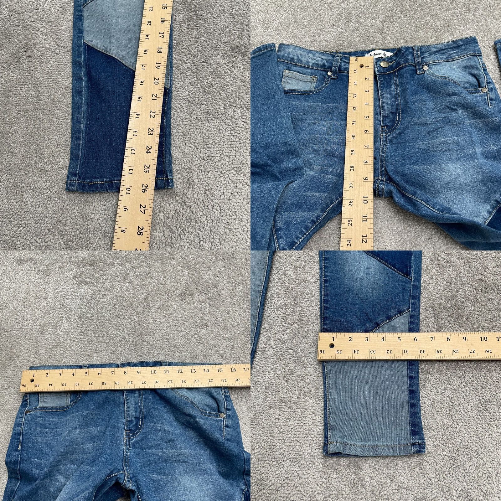 Denime Between Us Jeans Juniors 11 Blue Straight Stretch Denim 30x26 City Classic Designer 5-Pocket Mens Womens Girls? Size 32" / US 10 / IT 46 - 8 Thumbnail