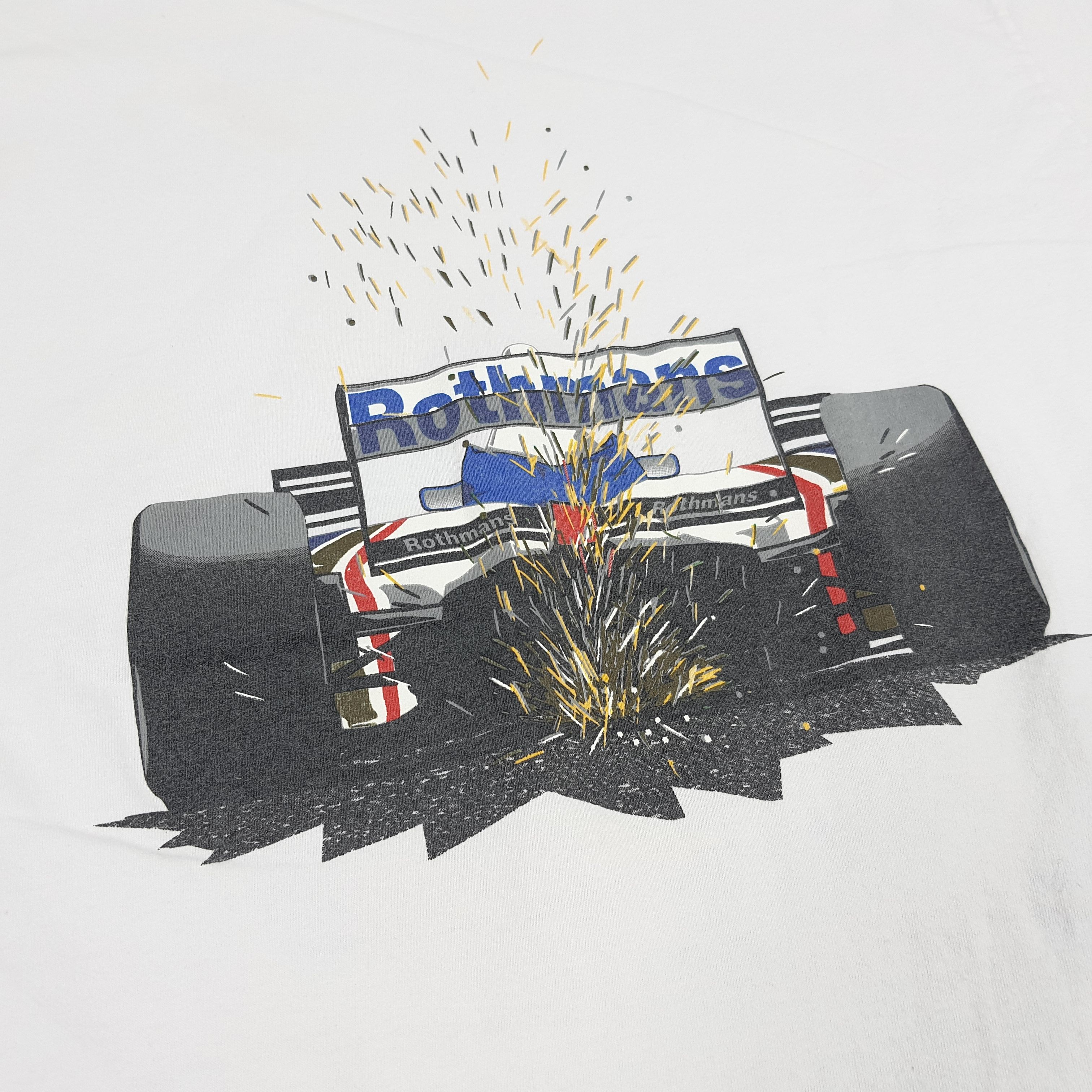Vintage Vintage Rothman William Renault F1 Motorsports Racing Tshirt Size US M / EU 48-50 / 2 - 4 Thumbnail