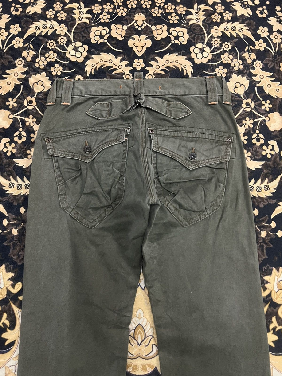 Japanese Brand FLARED🔥EDWIN XV GREEN ARMY CORTON PANT Size US 29 - 8 Thumbnail