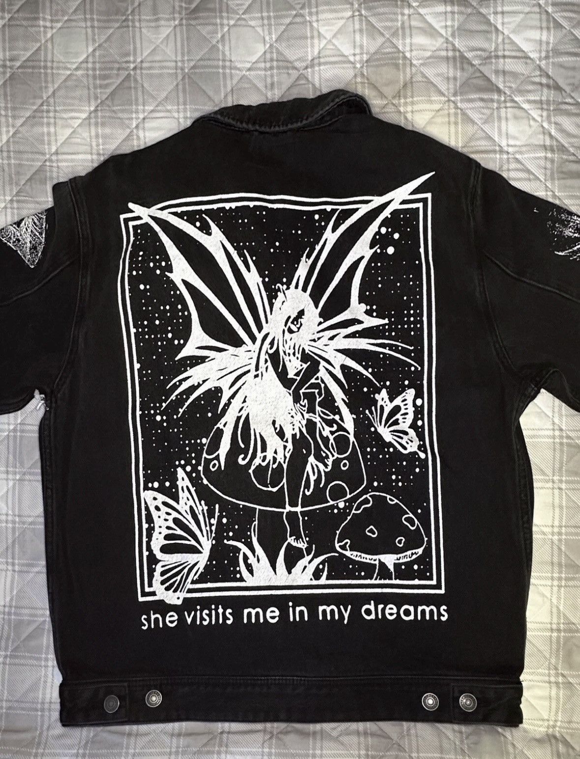 Obey Obey Propaganda Dreams Black Denim Jacket Urban Outfitters Size US M / EU 48-50 / 2 - 2 Thumbnail