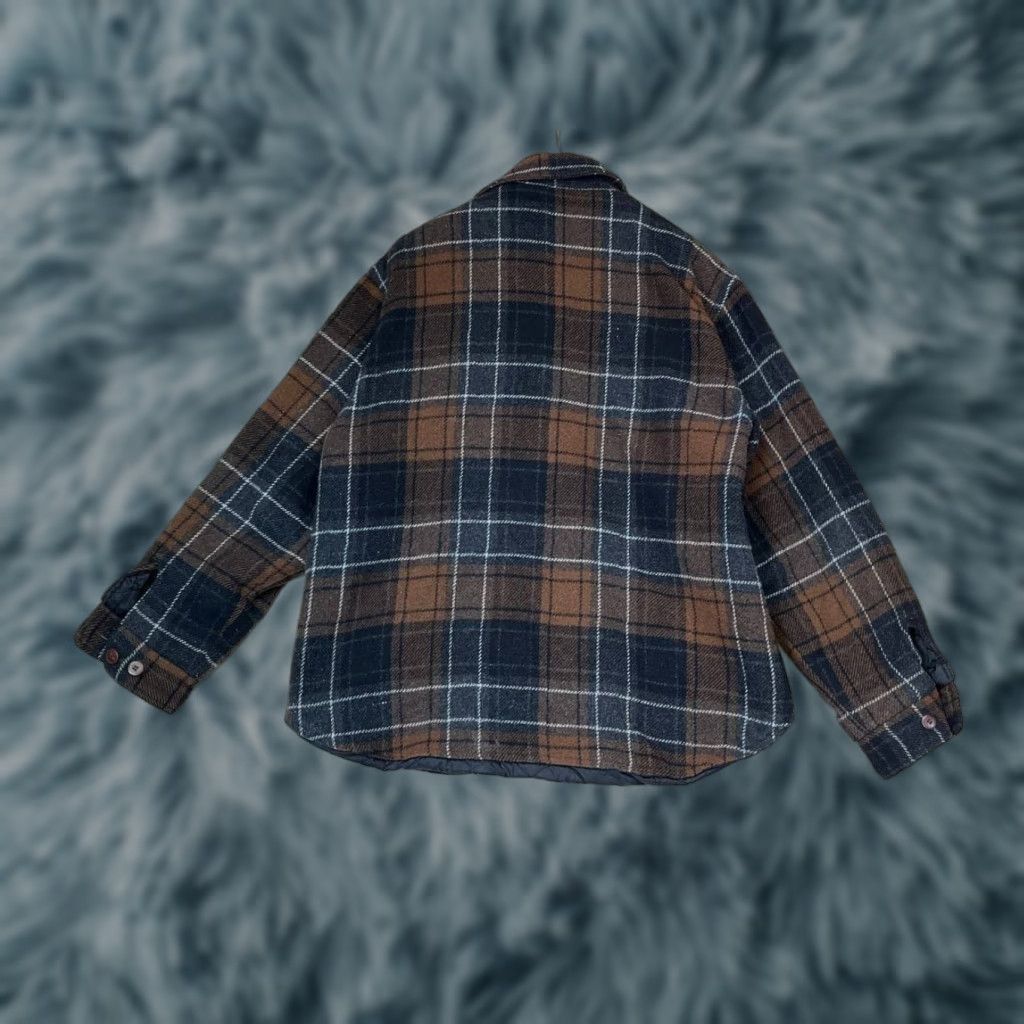 Vintage VINTAGE Life Adventures Shacket Jacket Mens L Plaid Wool Blend Insulated Nylon Lined Brown 80s 90s Classic Outdoor Size US L / EU 52-54 / 3 - 1 Thumbnail