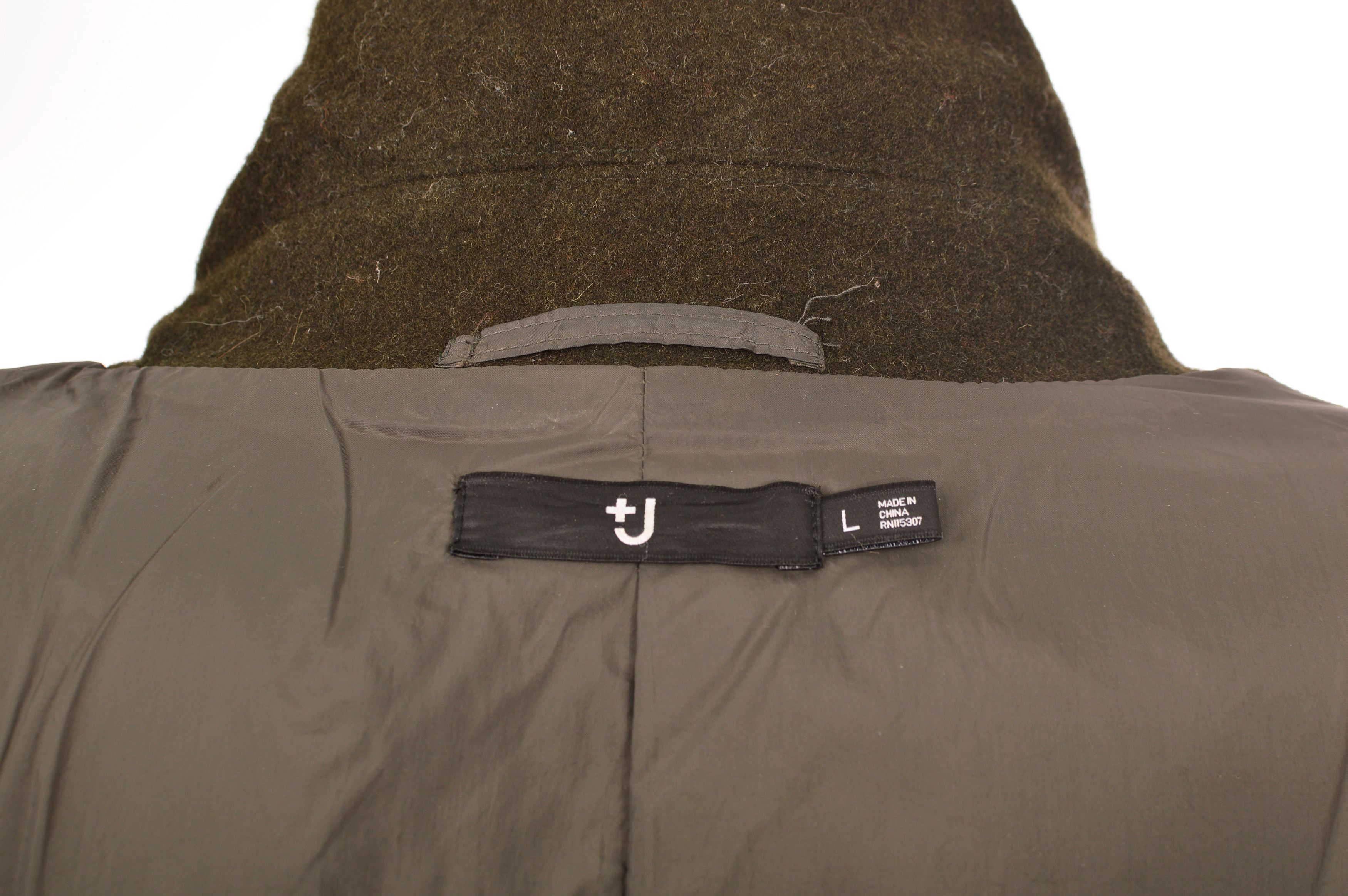 Jil Sander × Uniqlo Uniqlo Jil Sander +J Big Collar Wool Blend Pea Coat Size L / US 10 / IT 46 - 4 Thumbnail