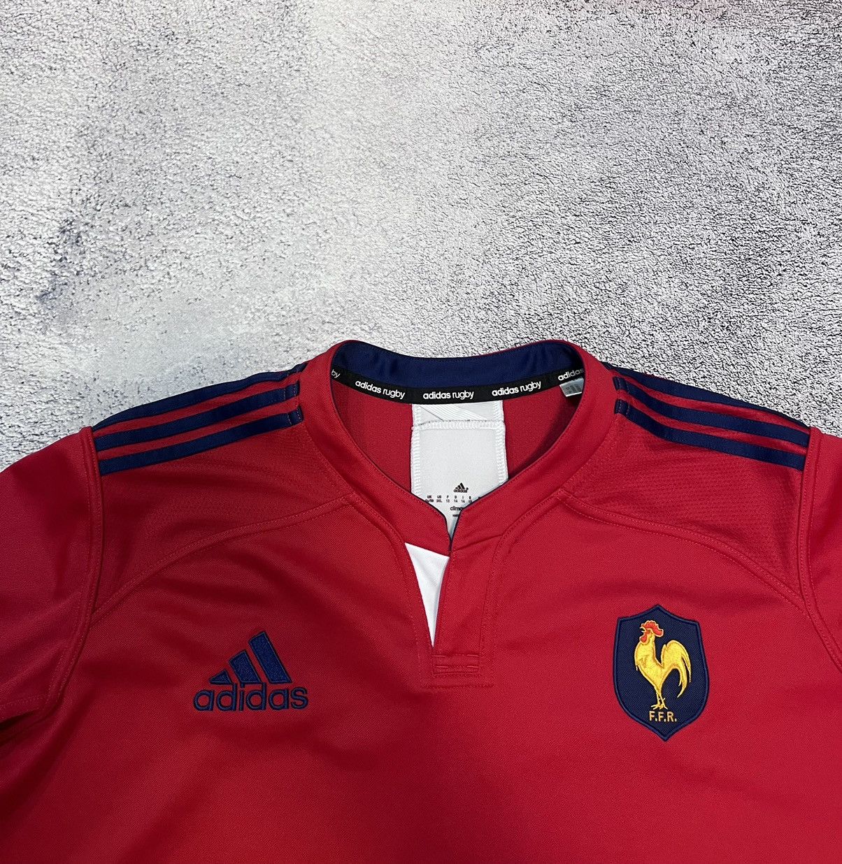 Adidas Adidas Rugby France Jersey Vintage Rare Shirt Red Climacool Size US XXL / EU 58 / 5 - 3 Thumbnail