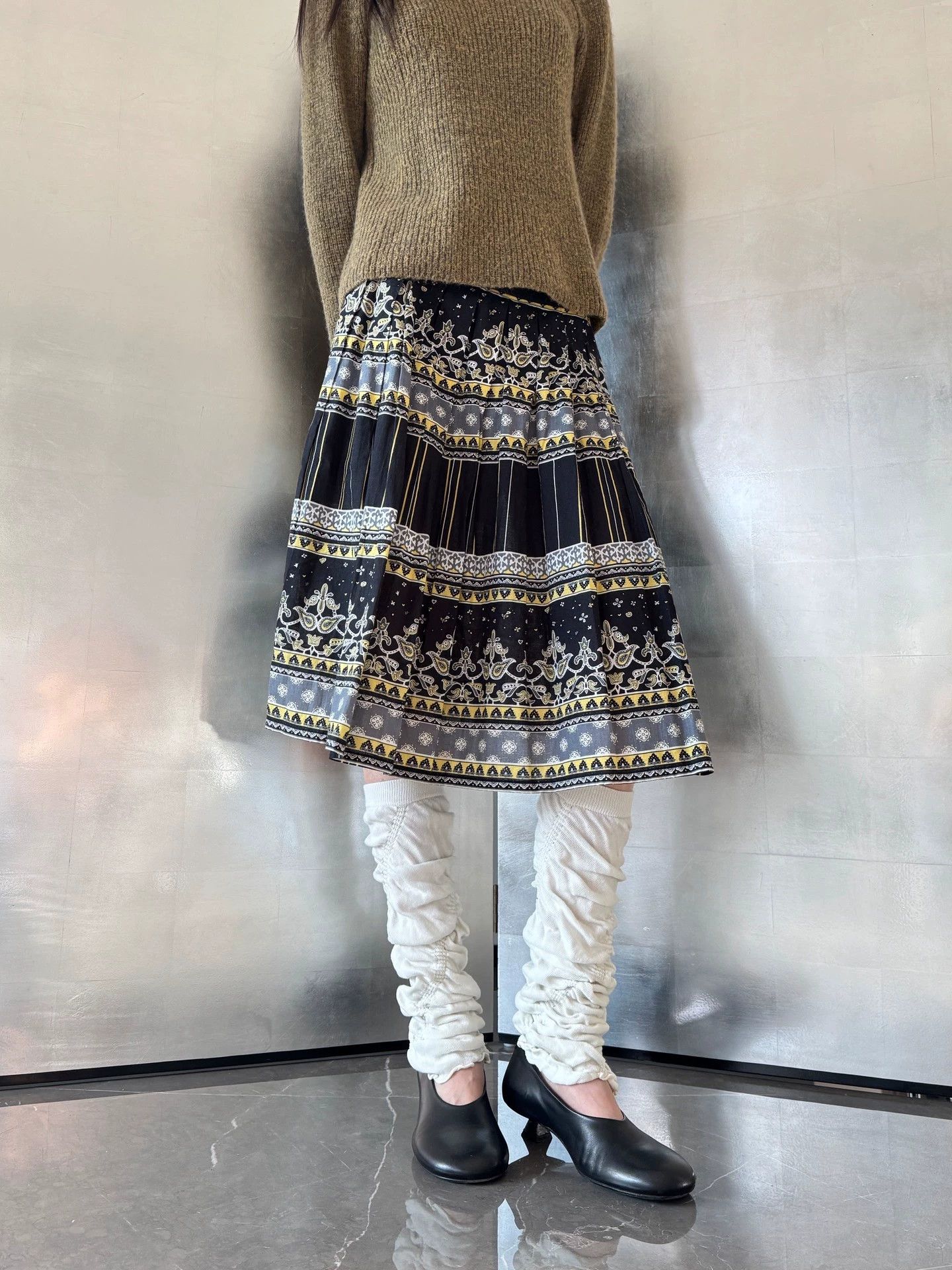 Limi Feu Limi Feu Ethnic Pattern Pleated Skirt S Size 26" / US 2 / IT 38 - 4 Thumbnail