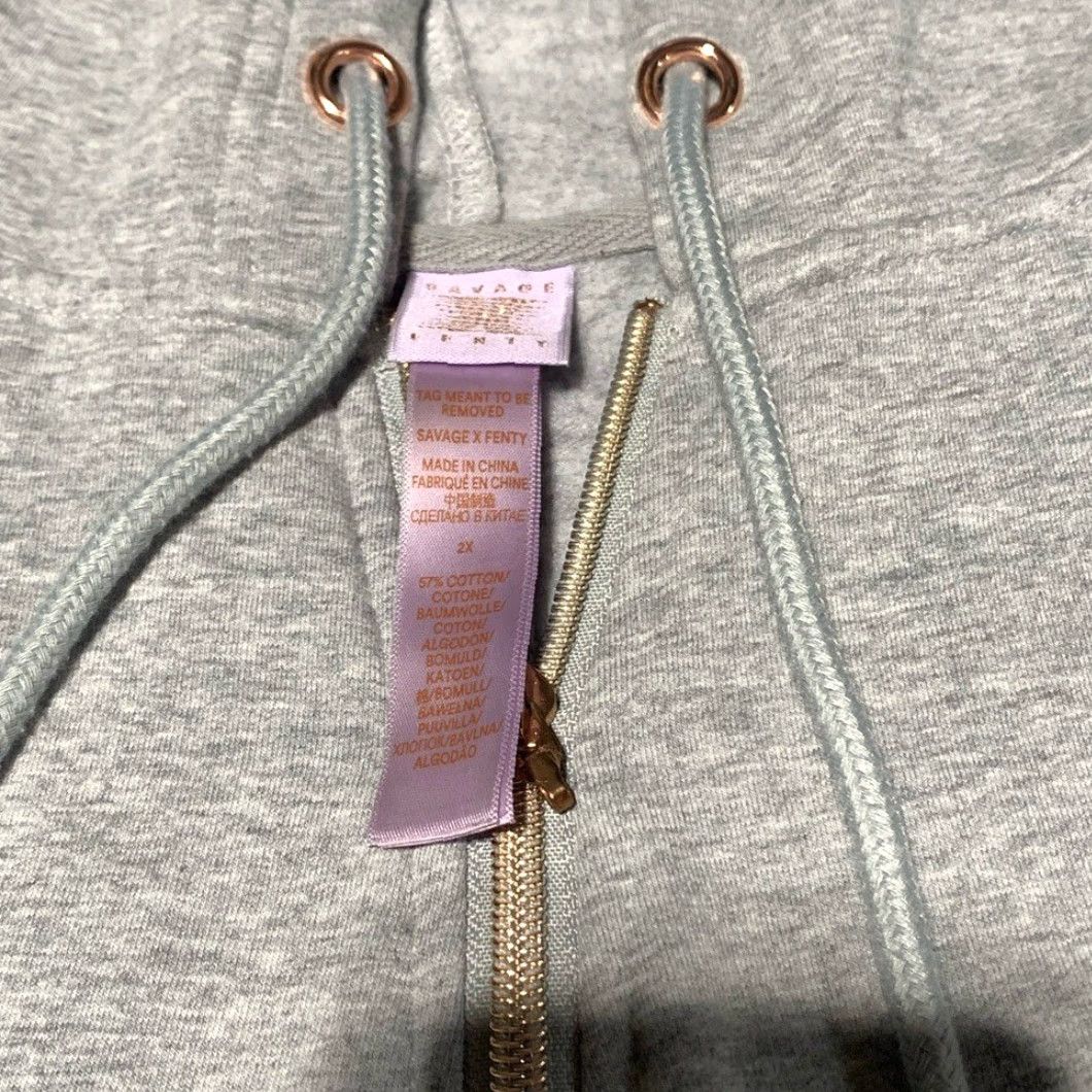Vintage Savage X Fenty Light Gray Zip-Up Hoodie One-Piece Jumpsuit 2XL Plus Womens Gray Size XXL / US 16-18 / IT 52-54 - 5 Thumbnail