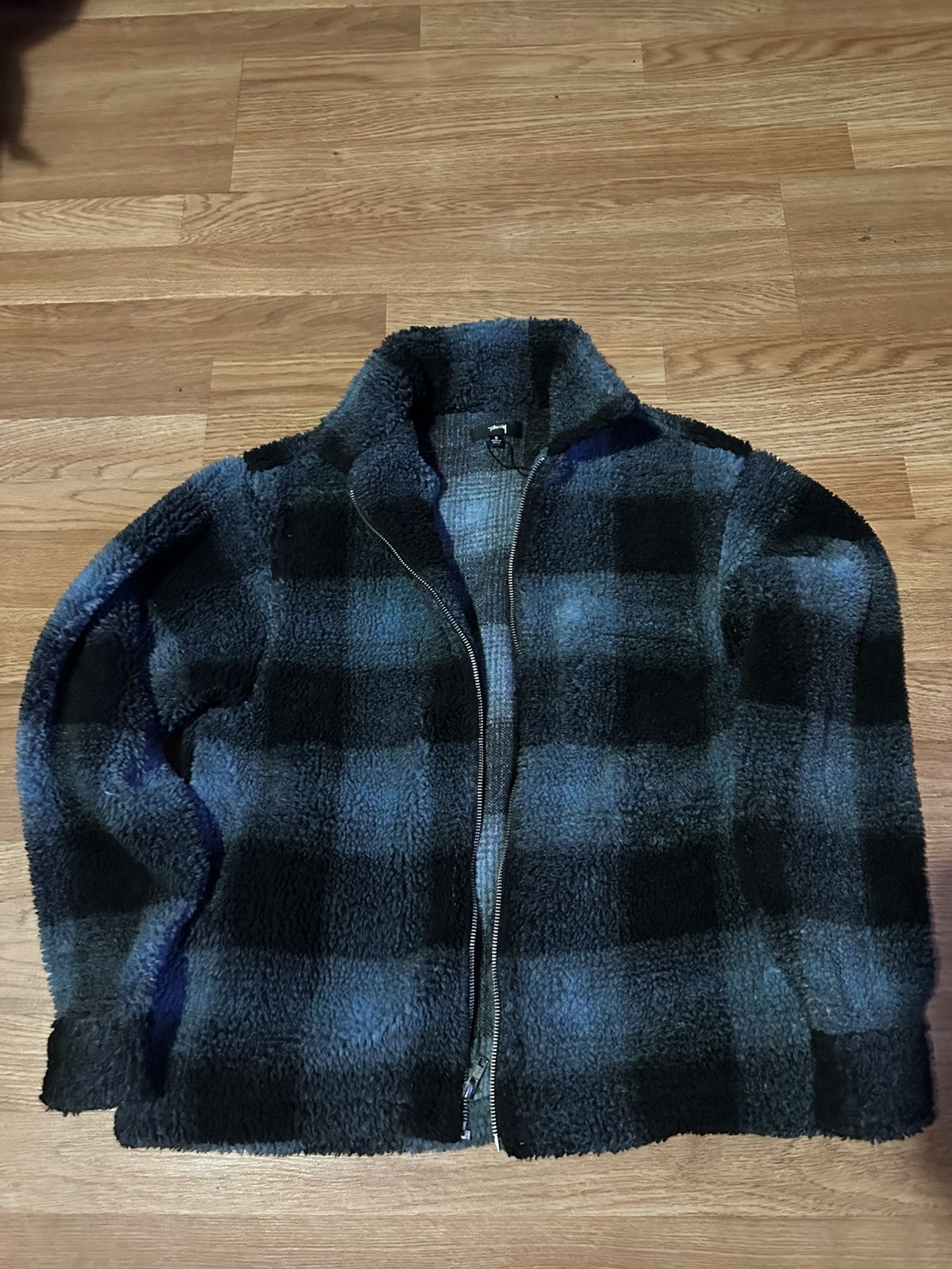 Stussy Stussy Shadow Shadow Plaid Zip Sherpa Shirt | Grailed