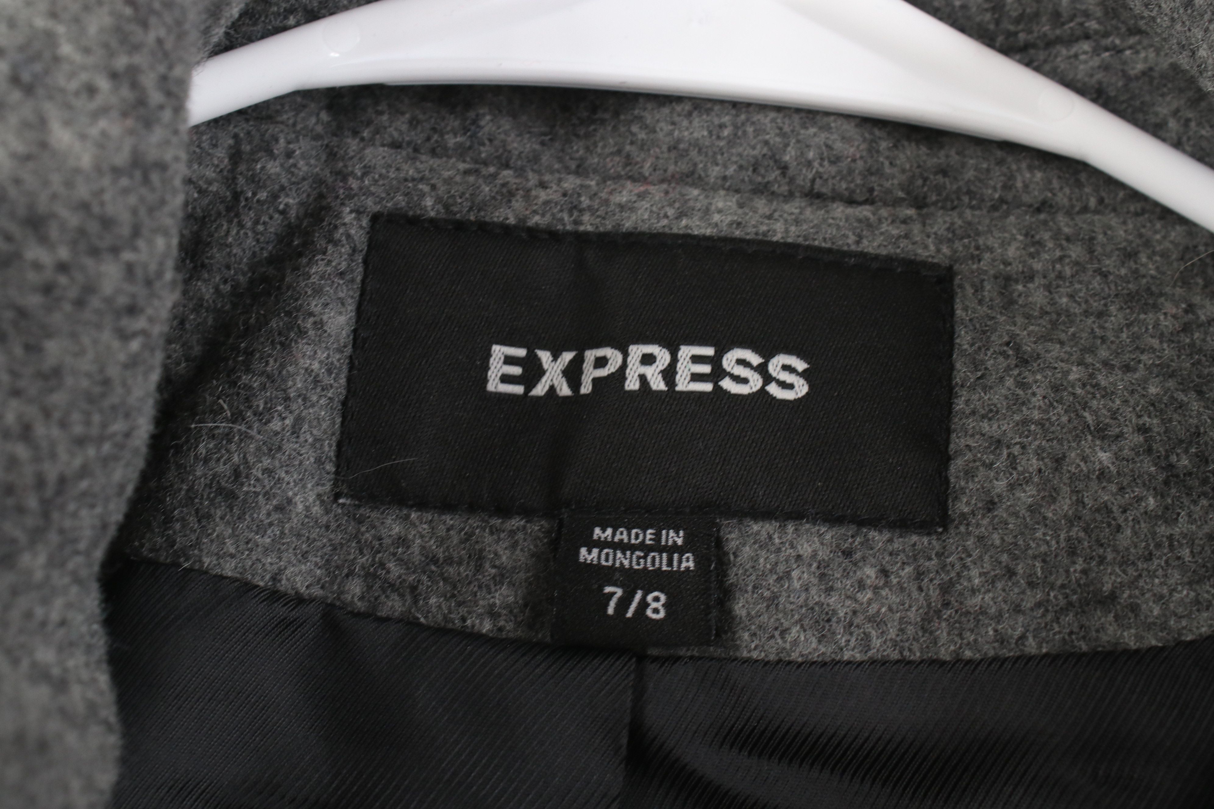 Express Vintage Y2K Express Wool Blend Double Breasted Coat Jacket Size M / US 6-8 / IT 42-44 - 7 Thumbnail
