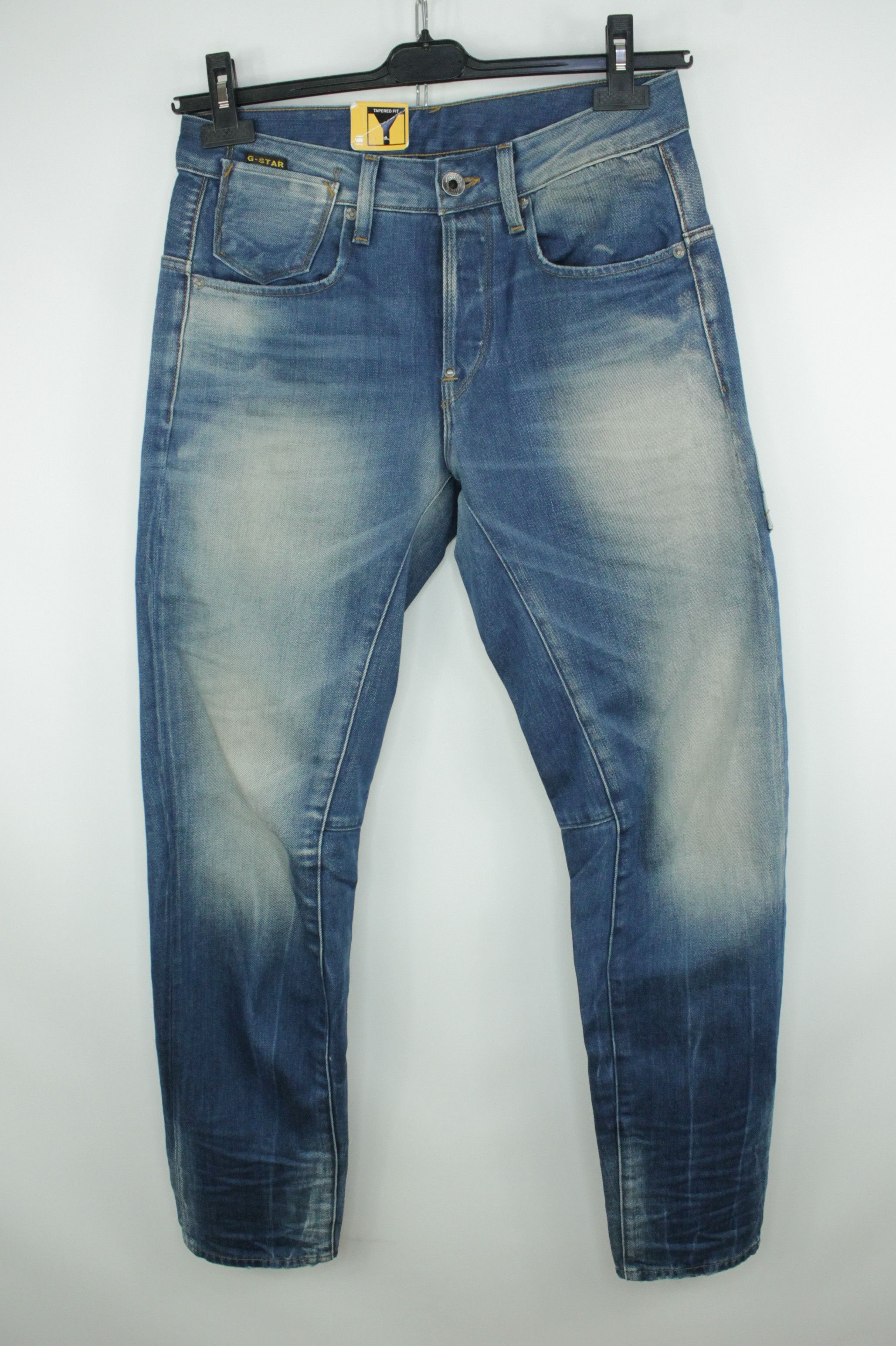 G-Star G-Star Raw A Crotch Tapered Blue Denim Jeans Men's Size US 29 - 2 Thumbnail