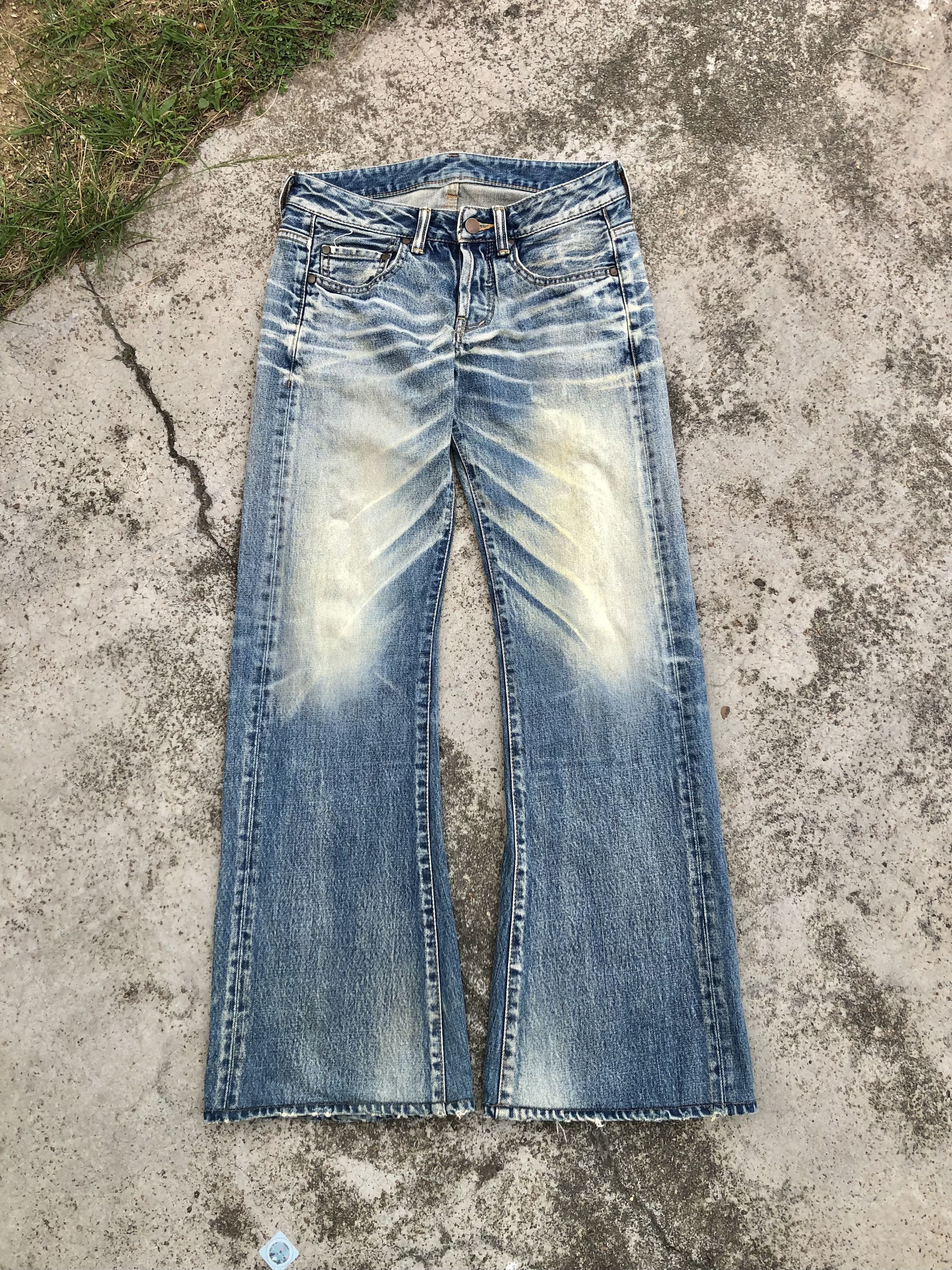 Japanese Brand FLARED WASHED BLUE DENIM Size 28" / US 6 / IT 42 - 4 Thumbnail
