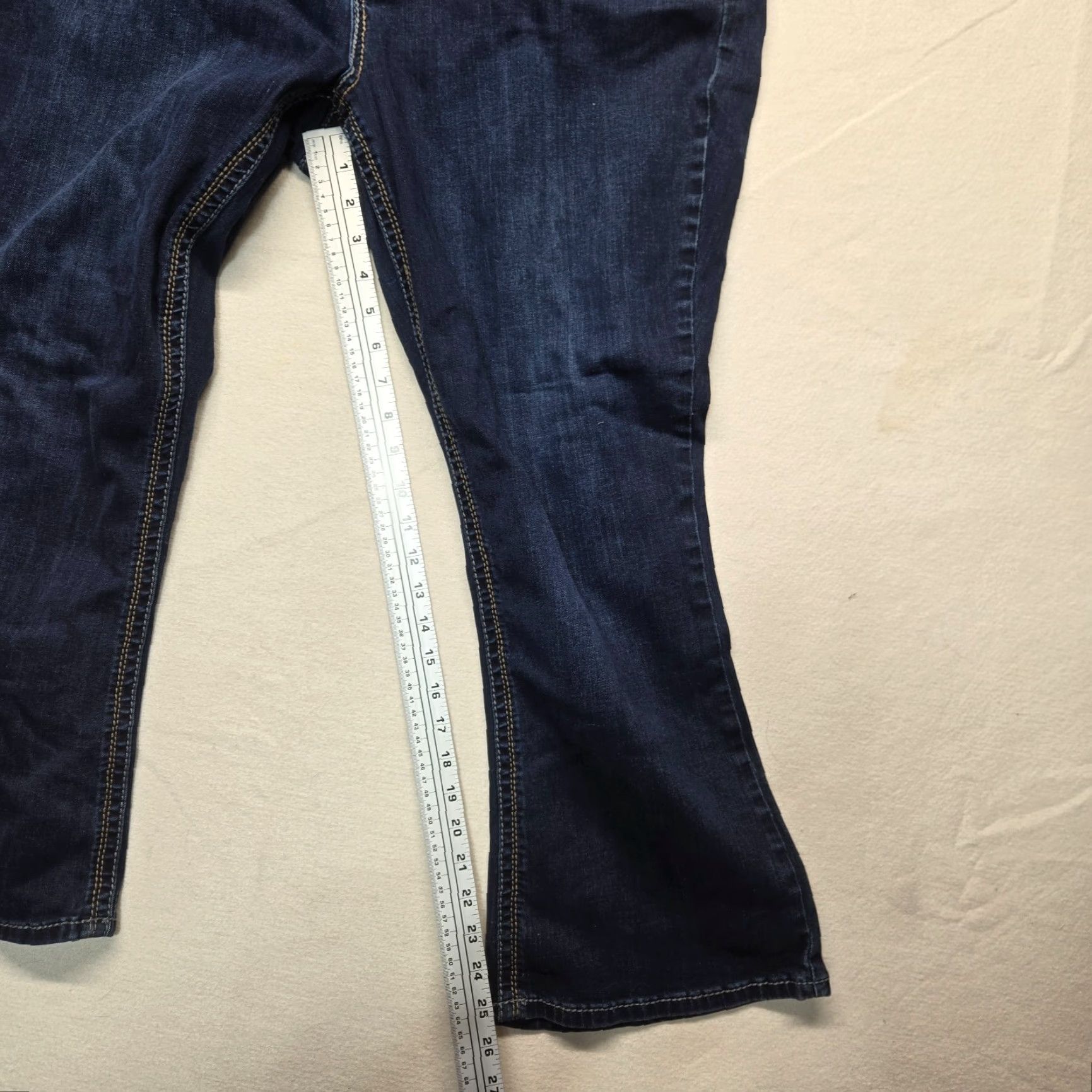 Vintage Lane Bryant Jeans Women Size 24P Blue Slim Boot Straight Genius Fit 5 Pockets Size 42" / US 20 - 7 Thumbnail