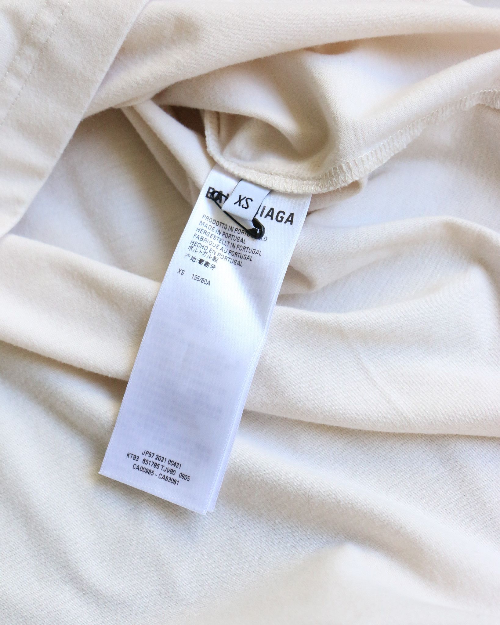 Balenciaga Balenciaga Couture Stitched Text Tee Beige Size US XS / EU 42 / 0 - 4 Thumbnail