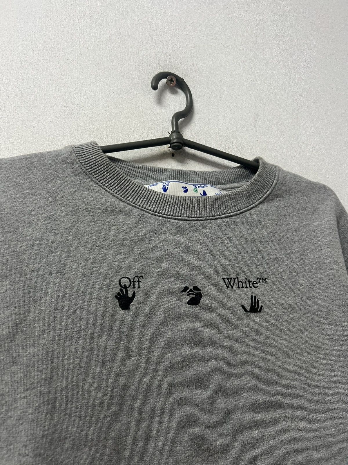 Off-White Off White Sweatshirt Big Logo Size S Gray Men Size US S / EU 44-46 / 1 - 5 Thumbnail